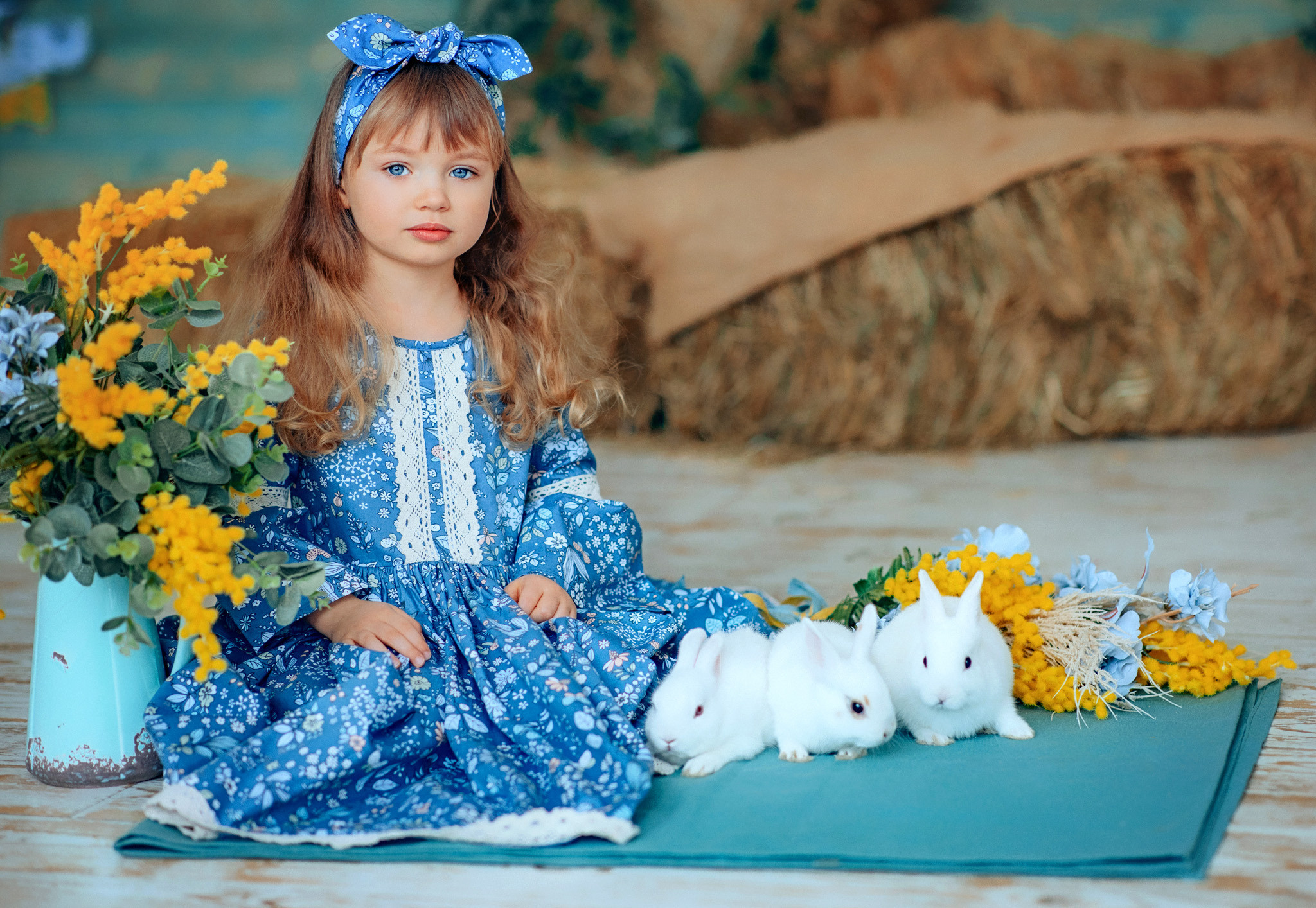 Весенняя фотосессия для Эрики. Детский и семейный фотограф с животными в Москве Гурьева Надежда