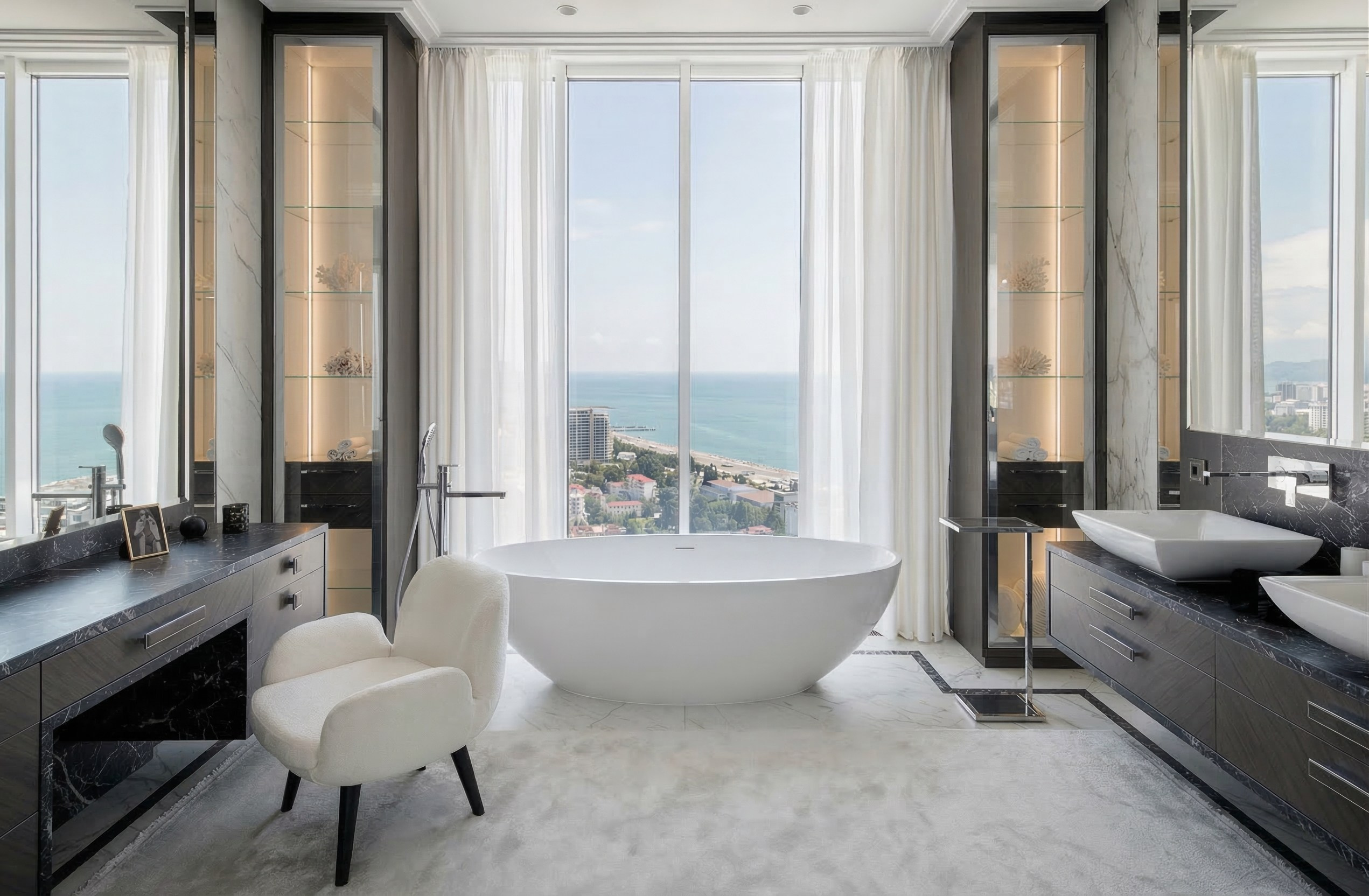 Дизайн двухуровневого пентхауса 500 м² с террасами и Wellness-зоной | Валерия Котович