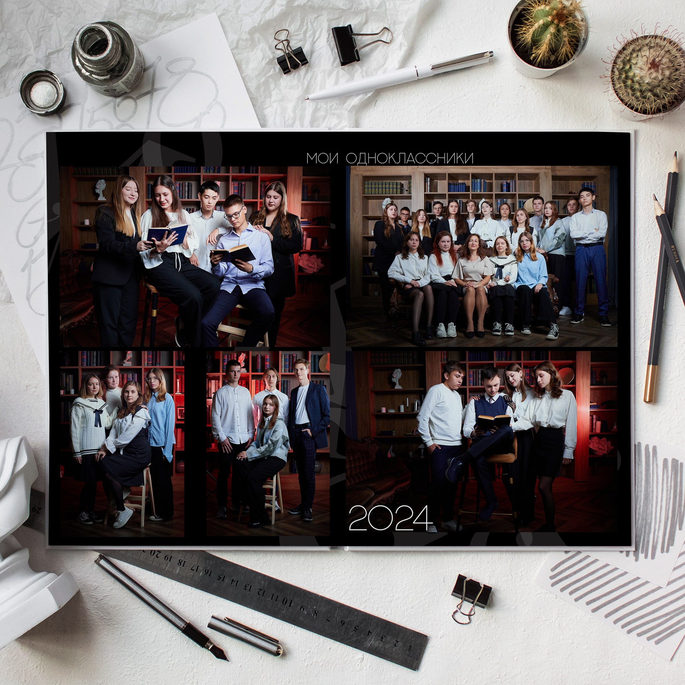 Максимальный белый выпускной альбом для школы в Казани. Школьный фотограф, выпускные альбомы
