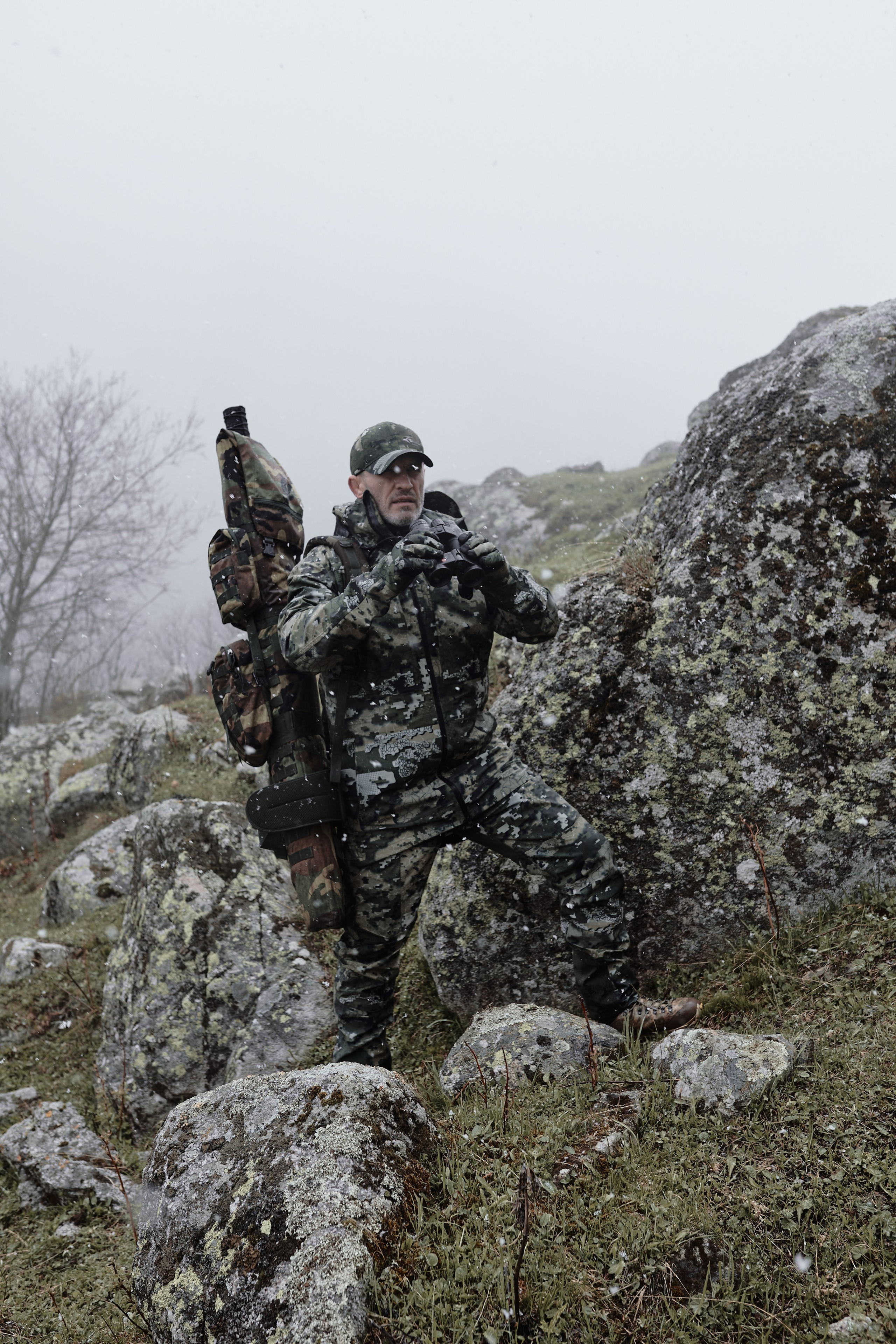 Съемка для бренда охотничьей одежды под ключ. Фотограф Продюсер в горах КБР / Москва Нальчик Горы