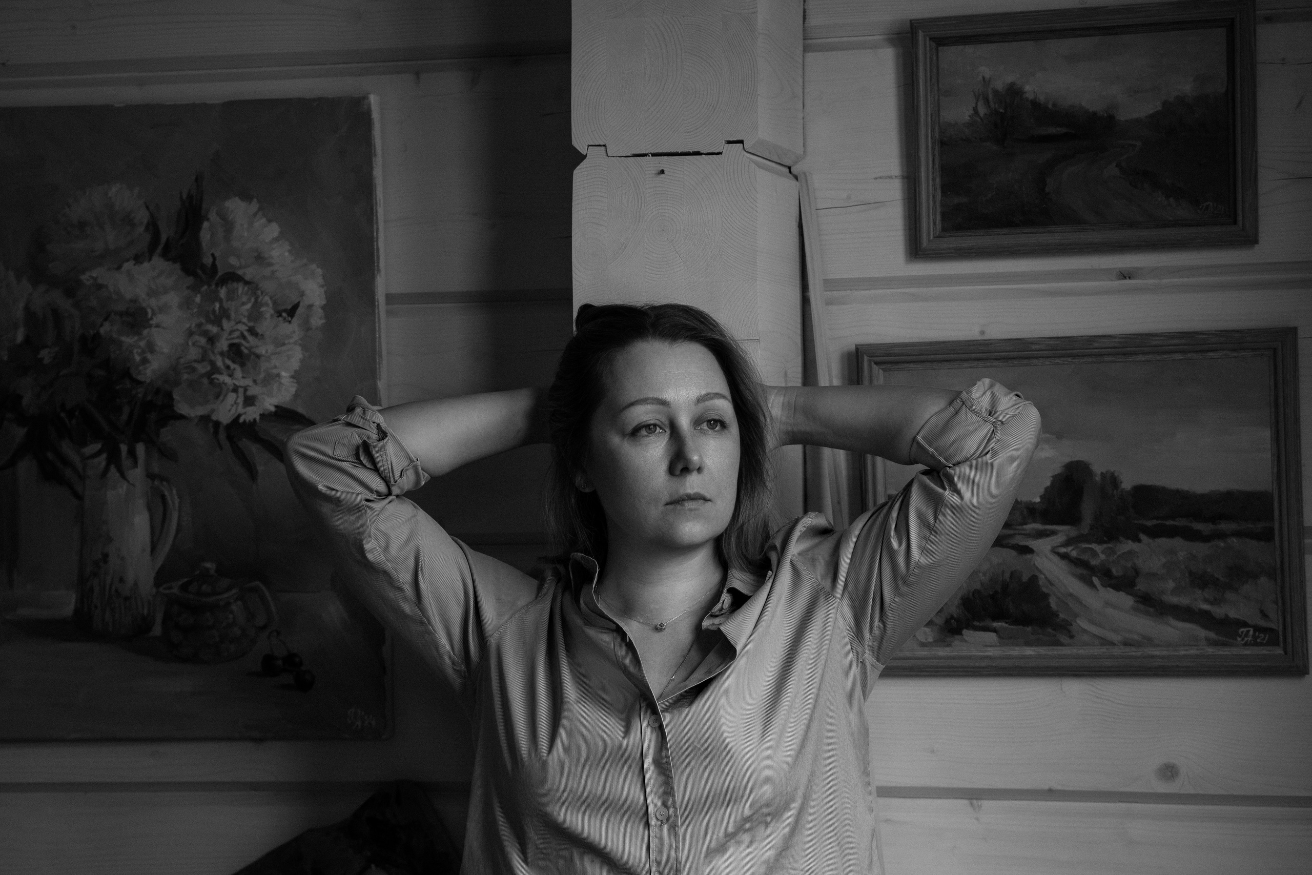 Фото в мастерской художника