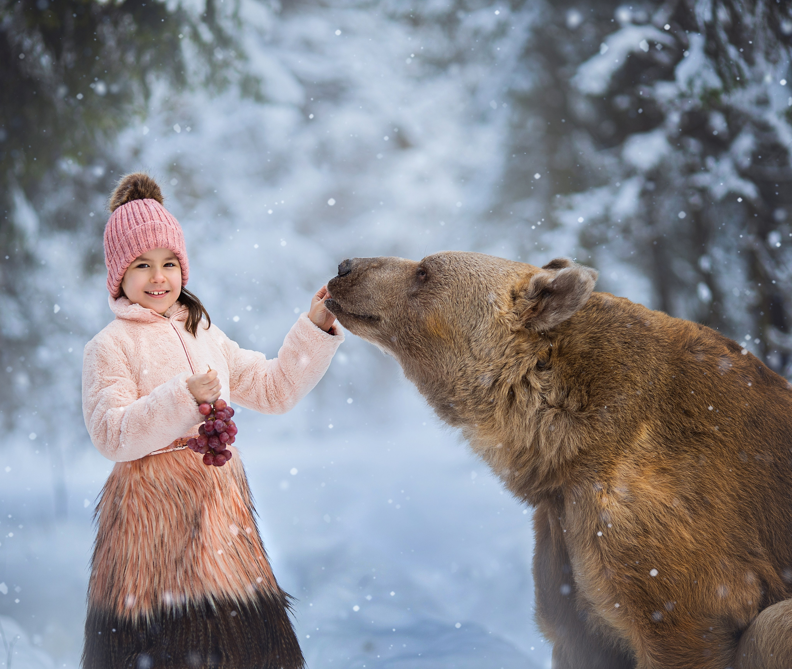 Фотосессия с медведем. Фотограф Лия Милк | Москва, Подмосковье