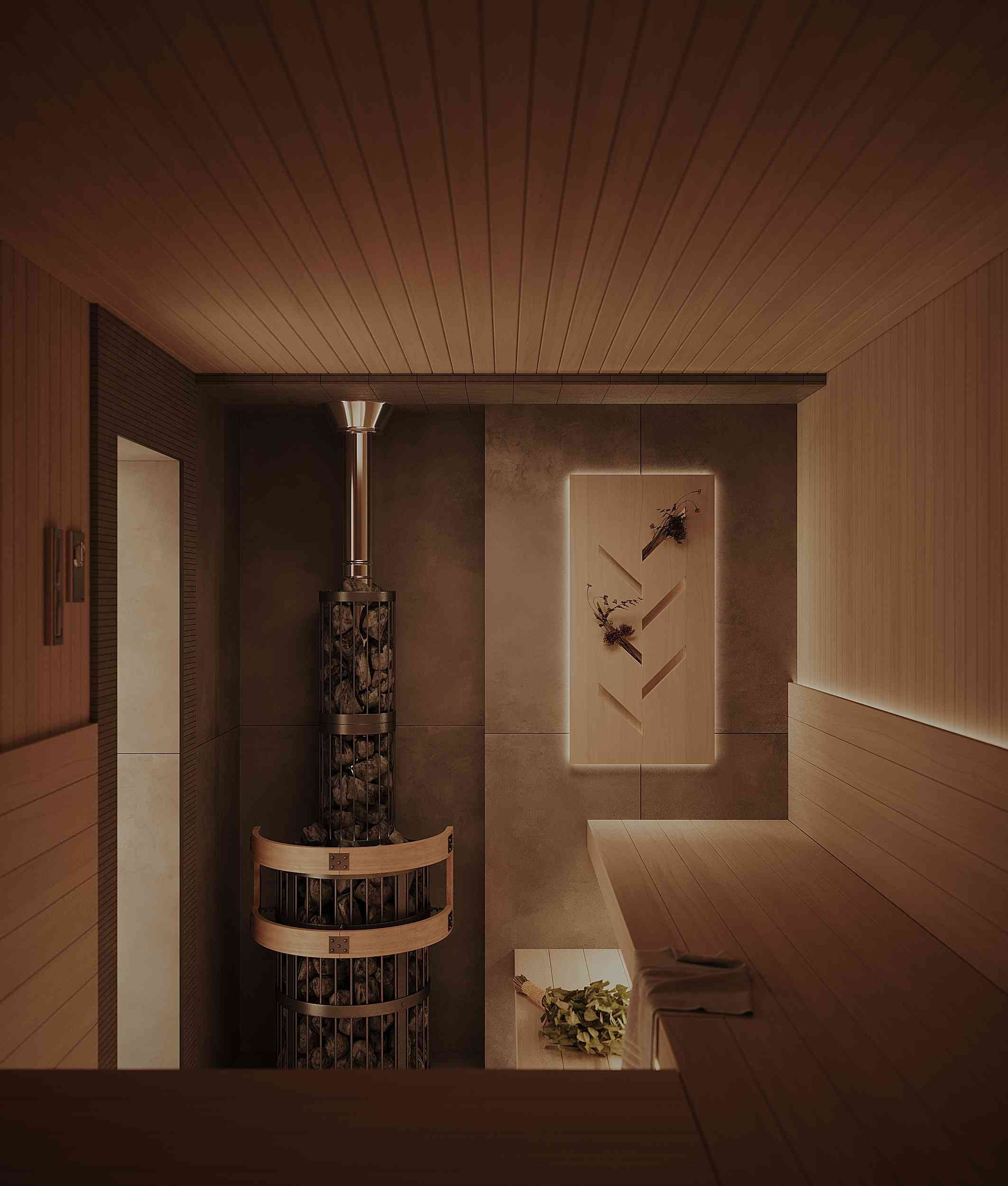 Дизайн интерьера частного spa-комплекса в Самаре и Тольятти. Студия дизайна интерьера «Строчка» | Москва, Санкт-Петербург, Самара, Казань, Тольятти, Ульяновск и другие города России