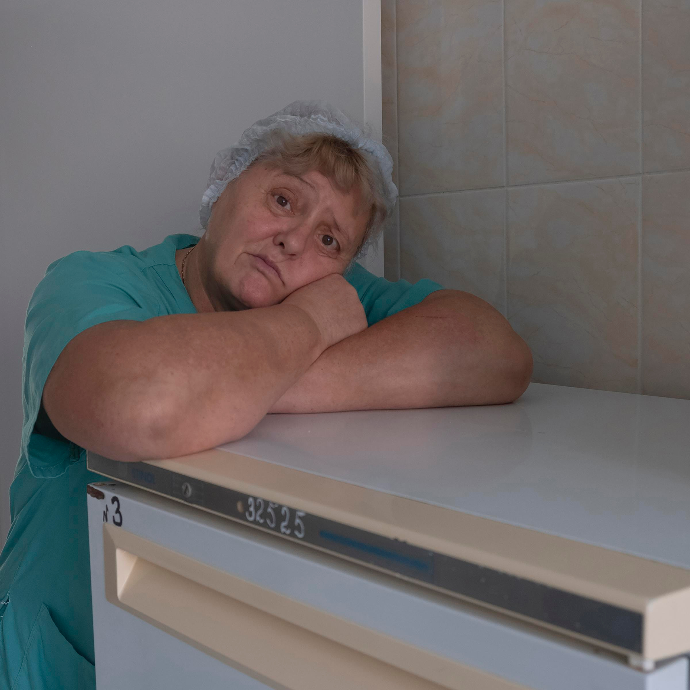 Nurse of intensive care unit in Lipetsk, Russia. She says that she has worked whole life in an ICU and never regretted about it.