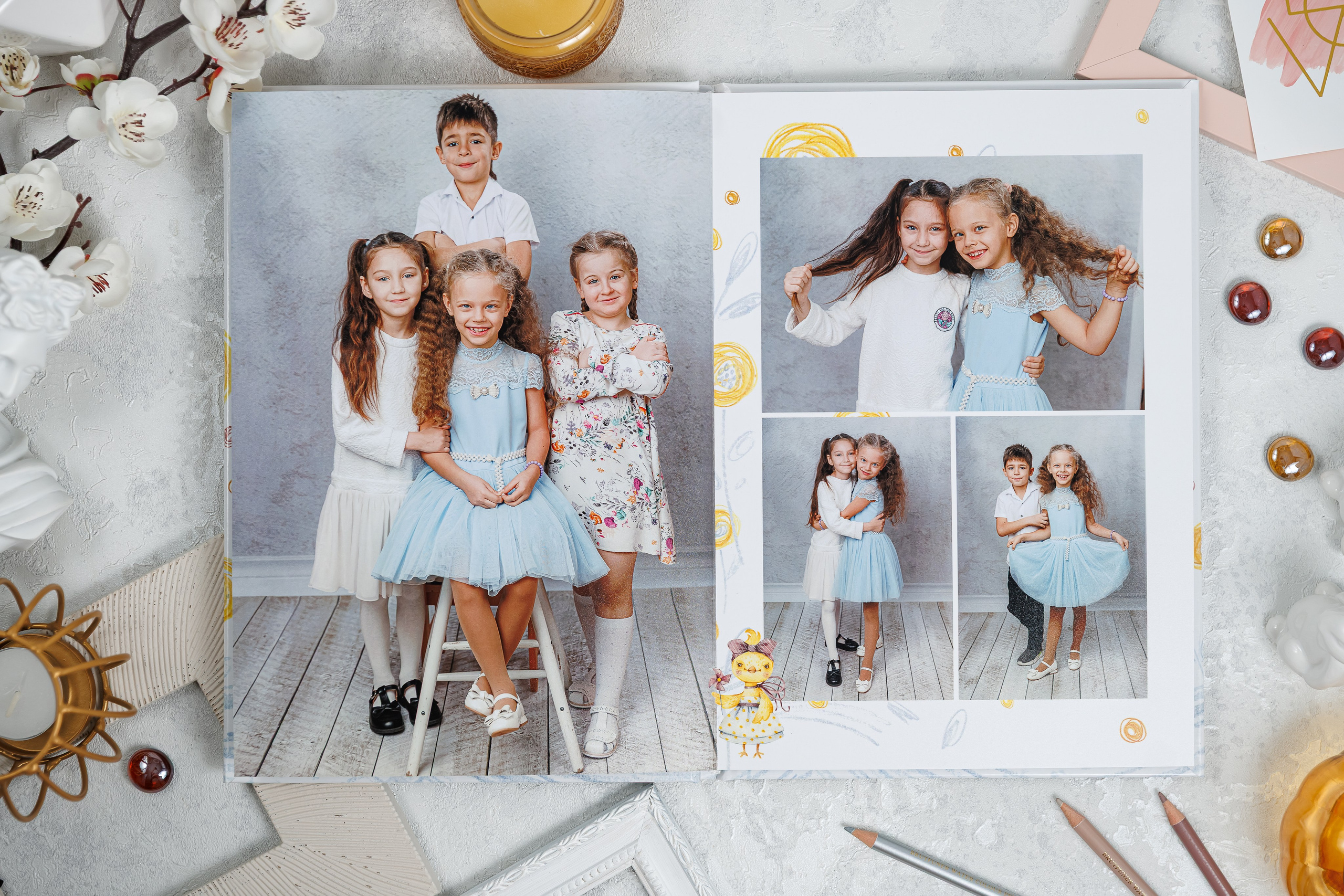 Выпускные альбомы в детский сад. Семейный и детский фотограф Комина Елена, Власиха, Одинцово