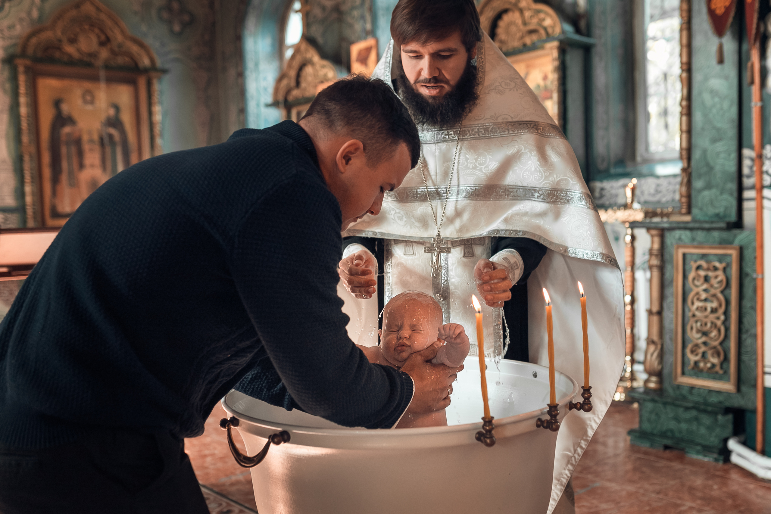 Крещение Ильи и Артема. Семейный фотограф в г. Ростову-на-Дону Козлова Евгения