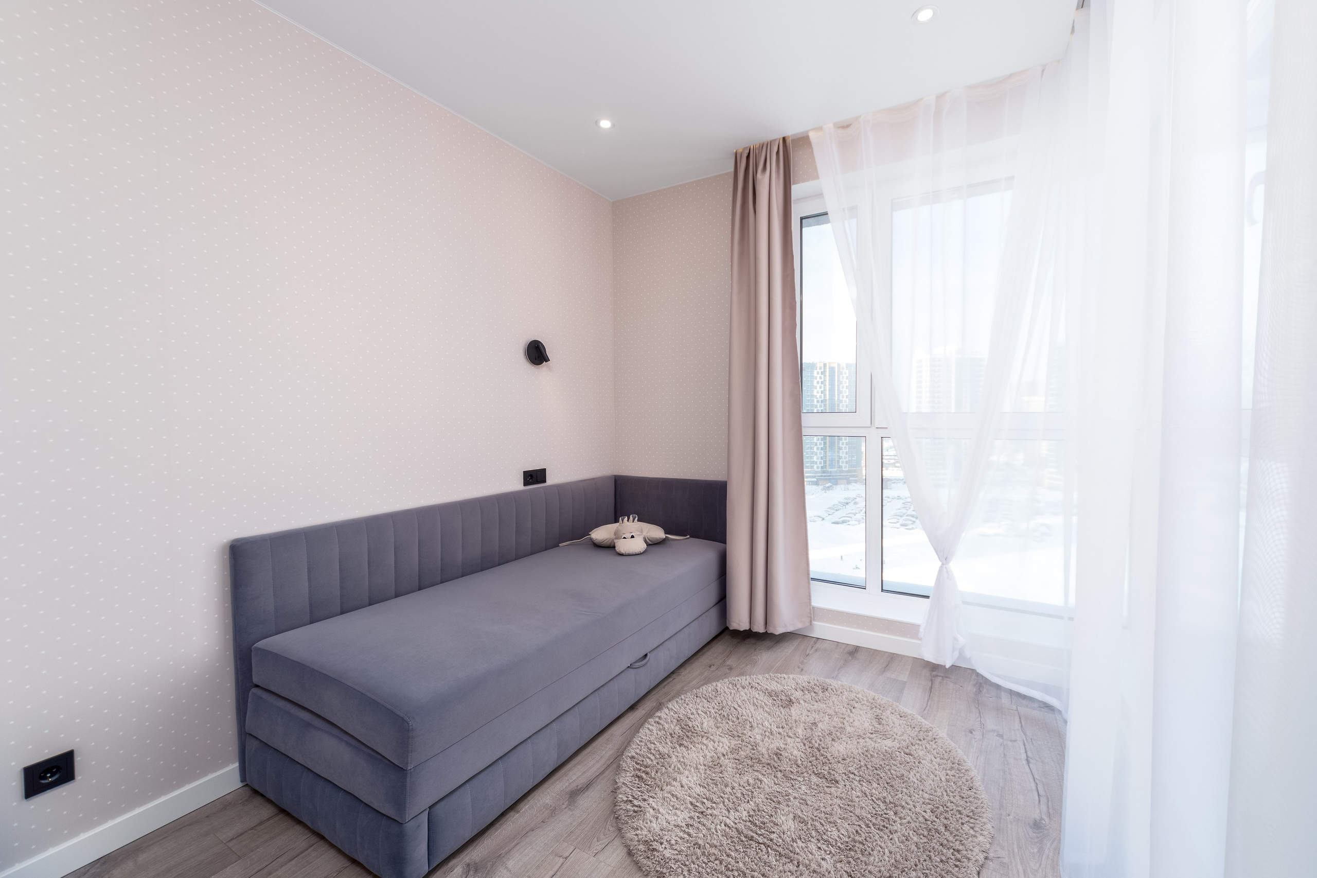 Интерьер детской в трехкомнатной квартире в ЖК Минск Мир