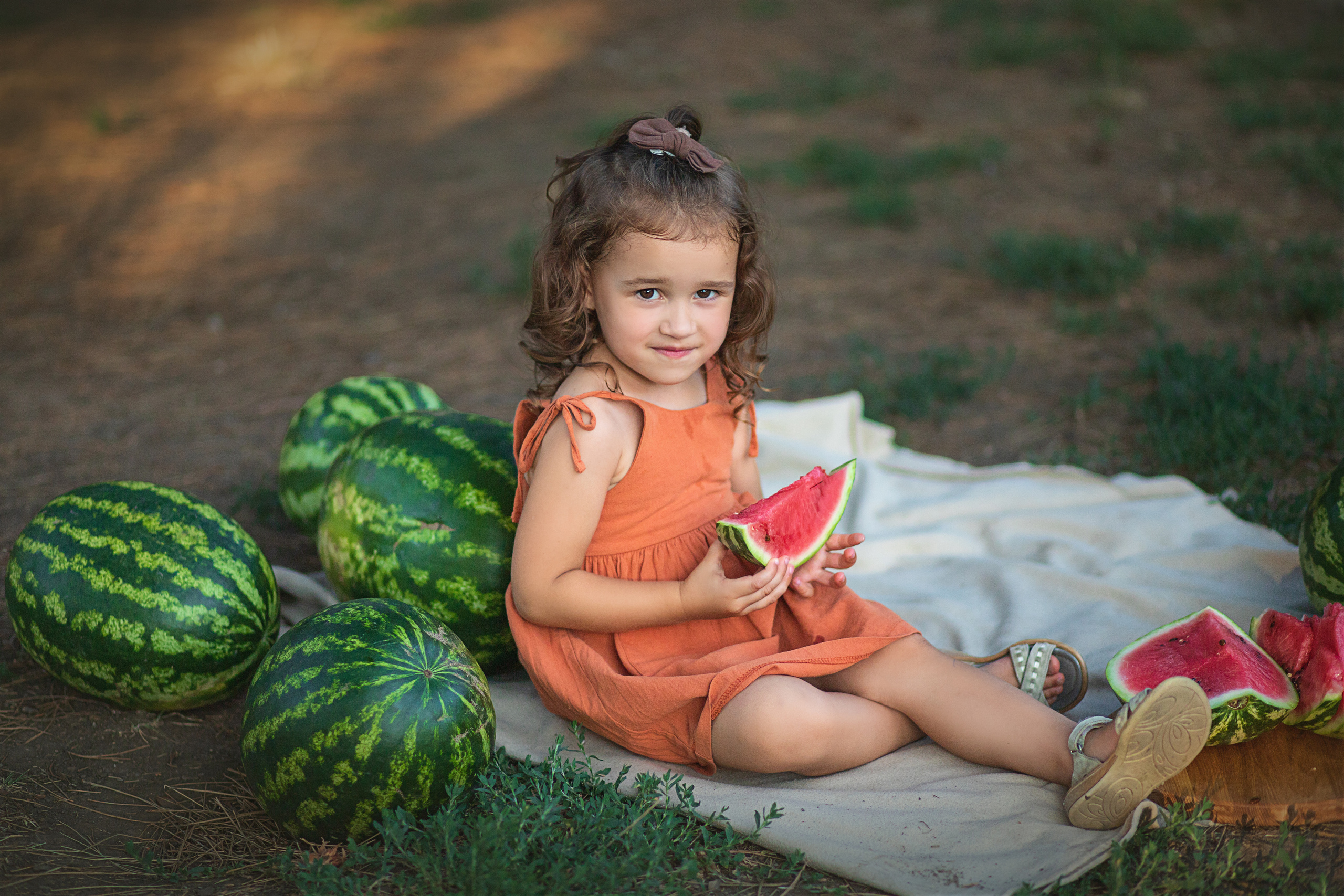 Арбузный фотовечер. Семейный и детский фотограф в Краснодаре Лафета Алена