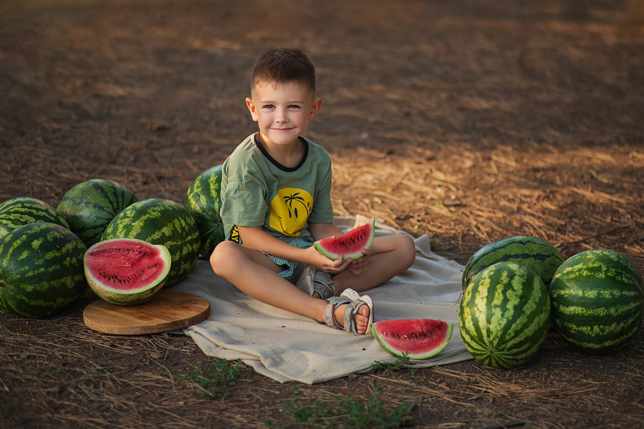 Арбузный фотовечер. Семейный и детский фотограф в Краснодаре Лафета Алена