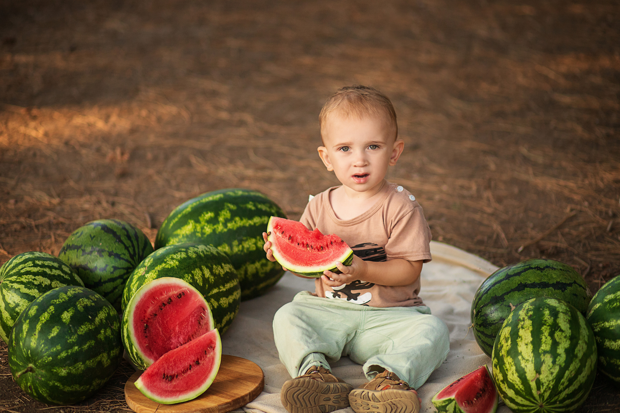 Арбузный фотовечер. Семейный и детский фотограф в Краснодаре Лафета Алена