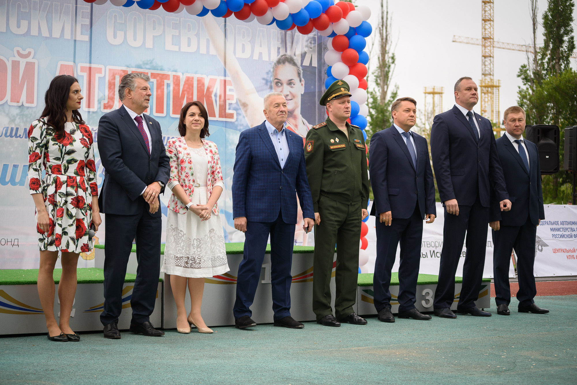 Елена Исинбаева, Жоэль Бузу, Михаил Барышев, Александр Назаров, Андрей Косолапов на открытии мероприятия