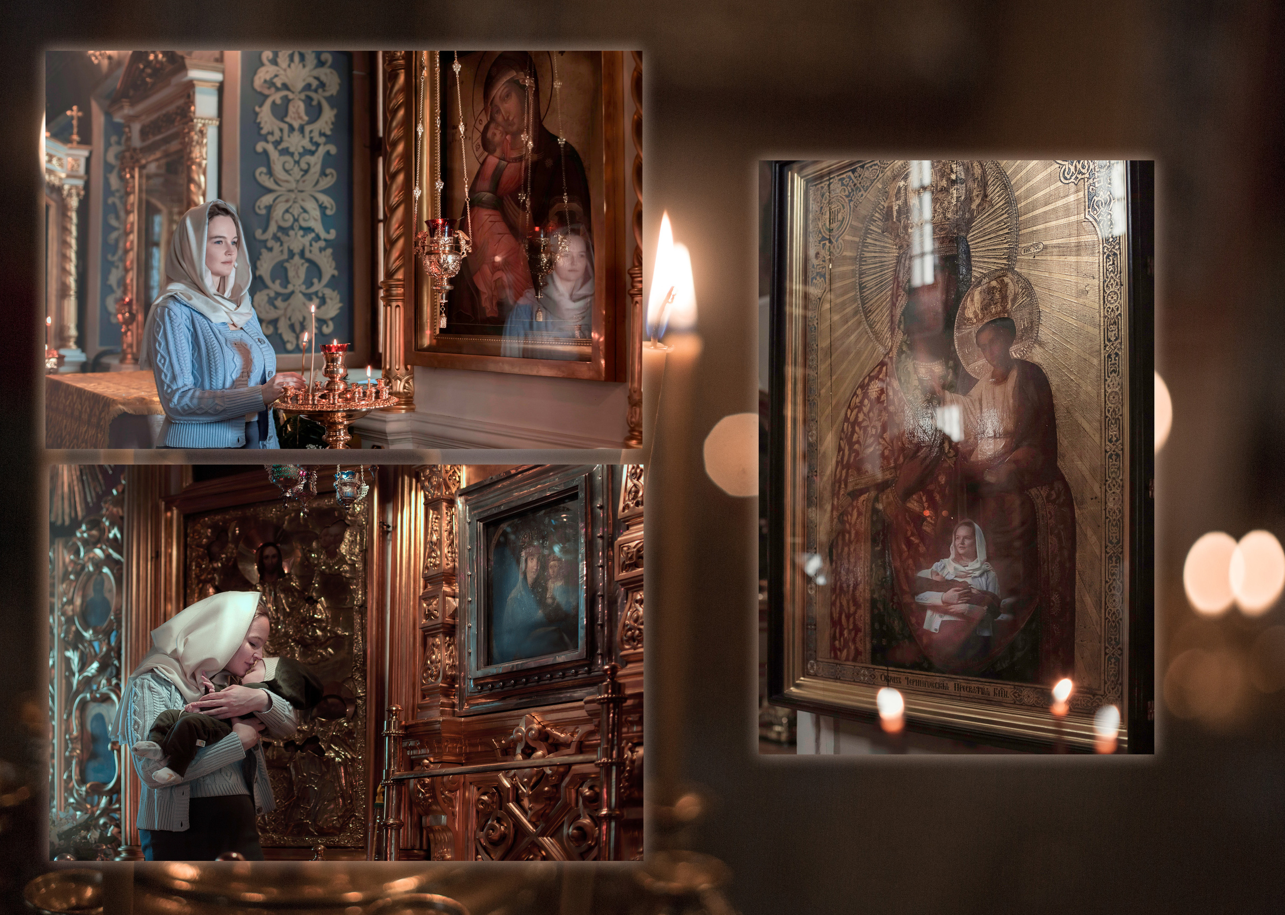 Развороты альбома " Таинство Крещения Святослава». Фотограф на крестины