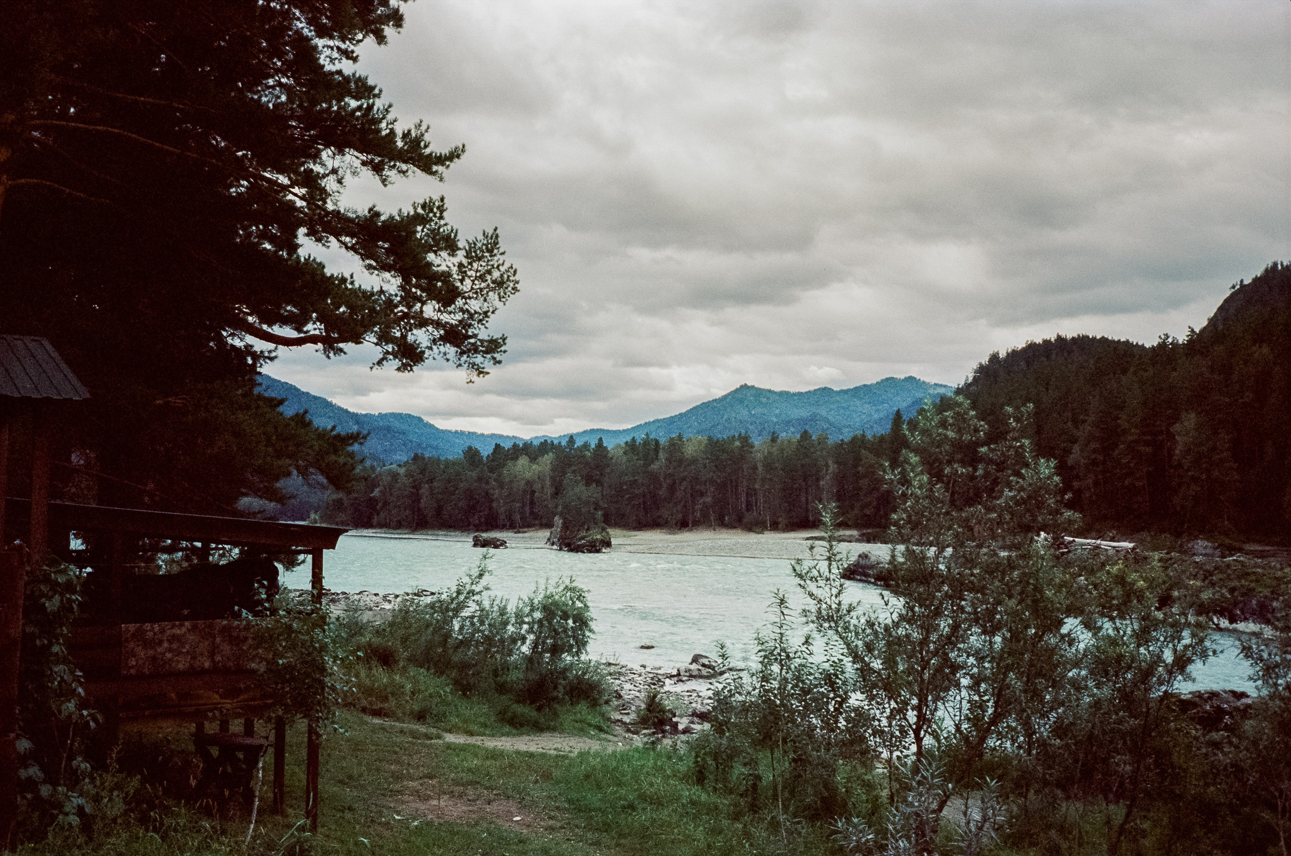Катунь и скалы. Зубы Дракона в пасмурный день. Фотограф-документалист Мария Осокина