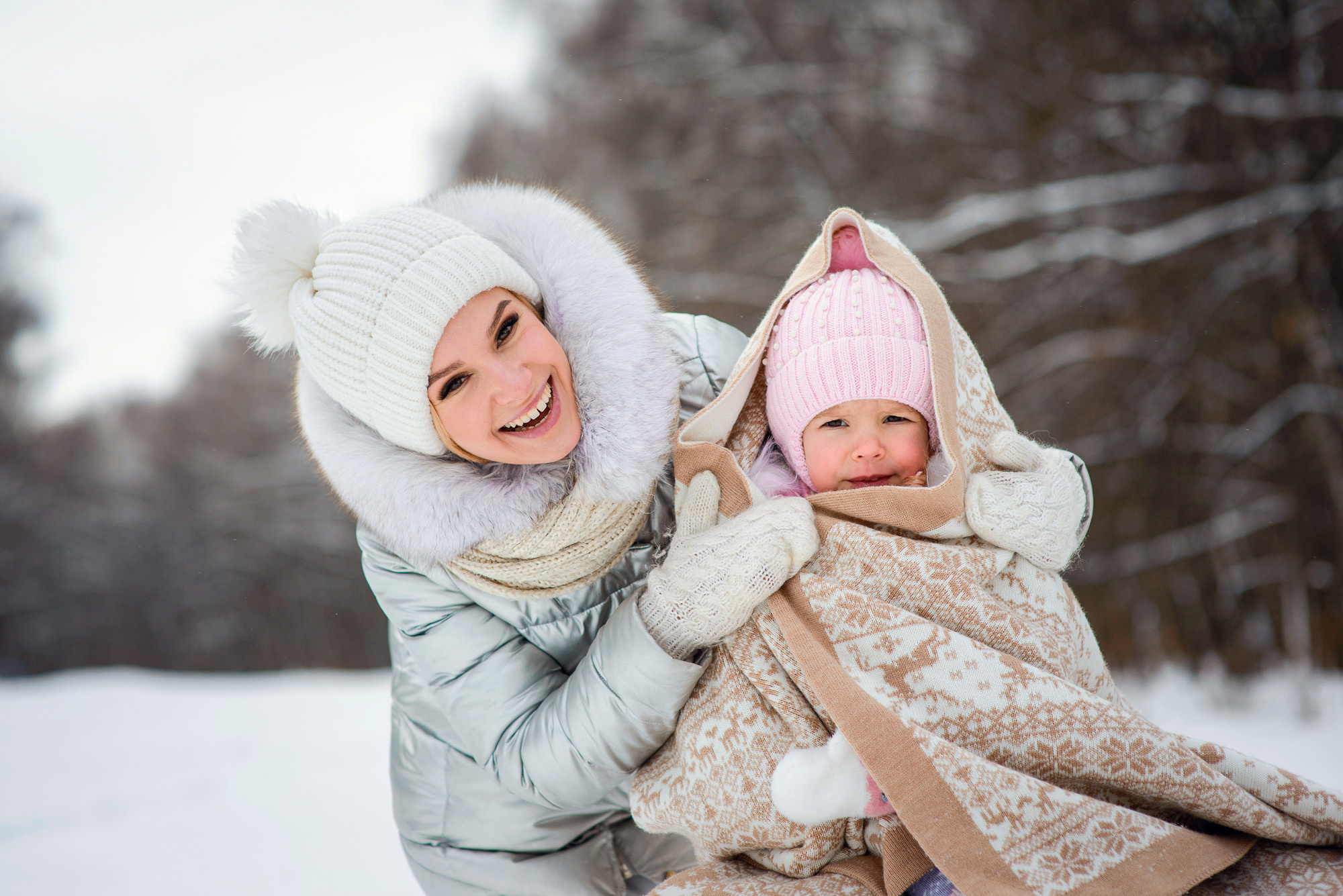 Зимняя прогулка для Эли и Миры. Семейный и женский фотограф Красноярск Екатерина Пусенкова