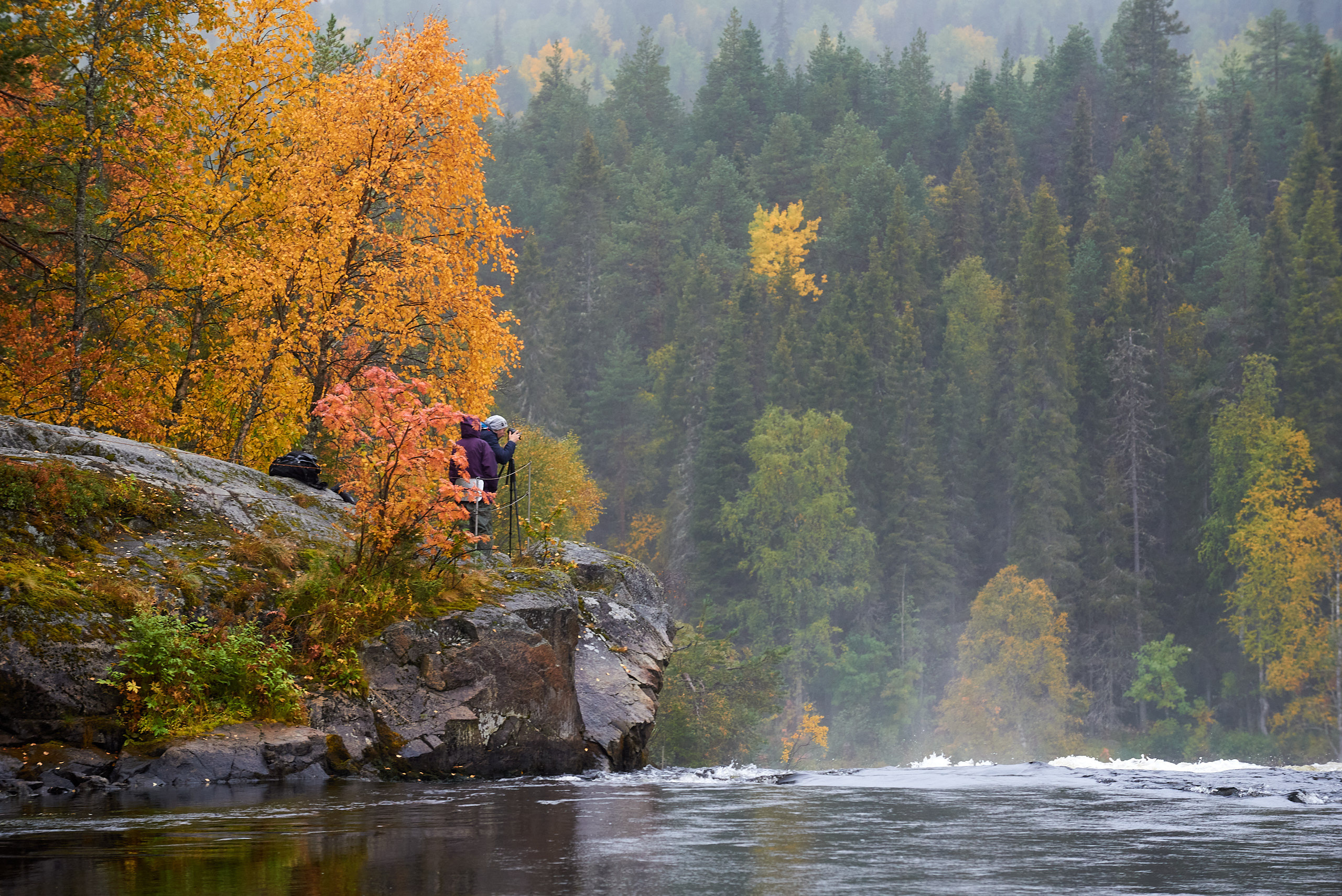Водопад Киваккакоски в Национальном парке Паанаярви. Пейзажный фотограф Андрей Баскевич
