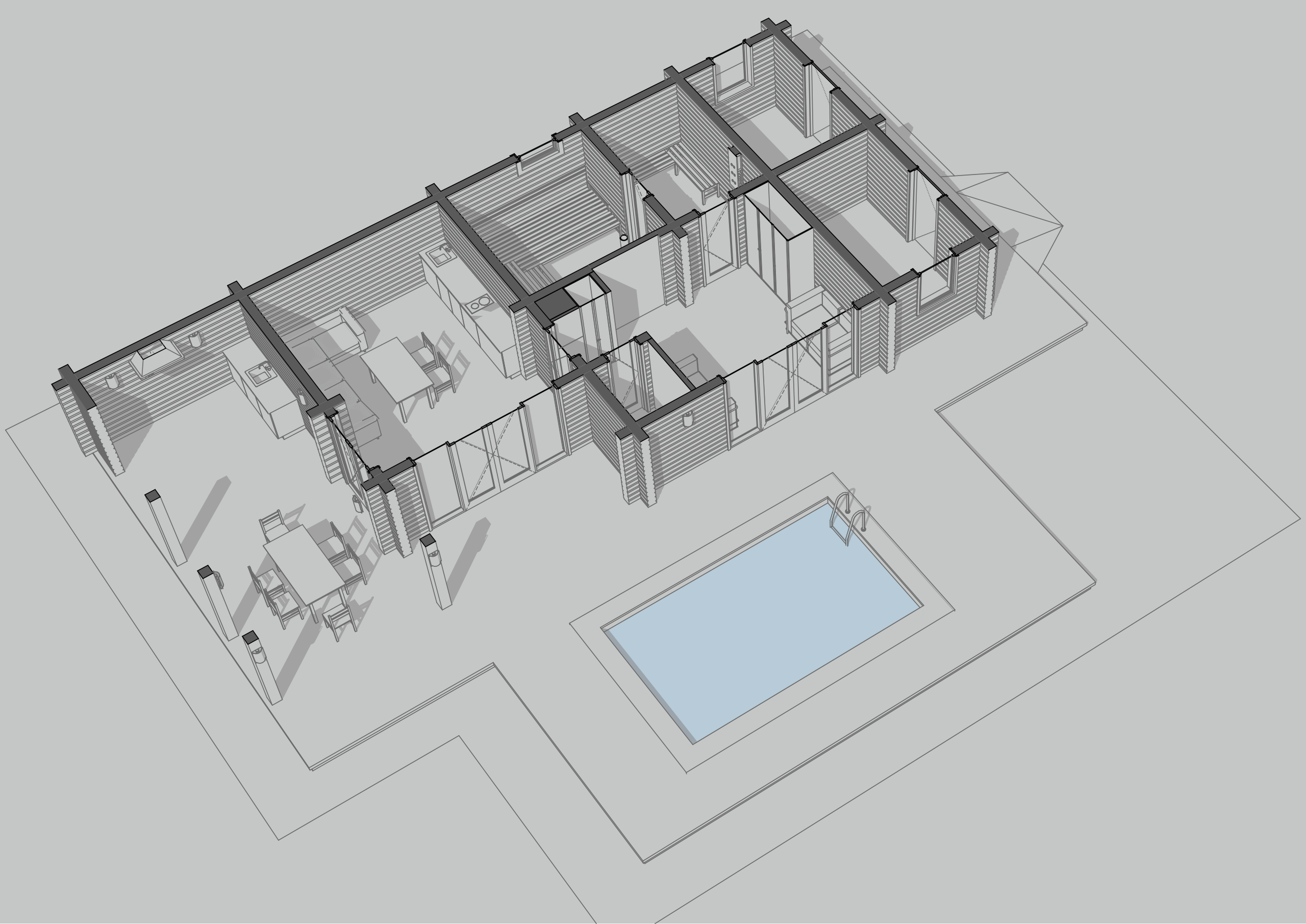 Firsovo. Bathhouse. RASEN DESIGN. Архитектурные проекты зданий, интерьеров и благоустройства