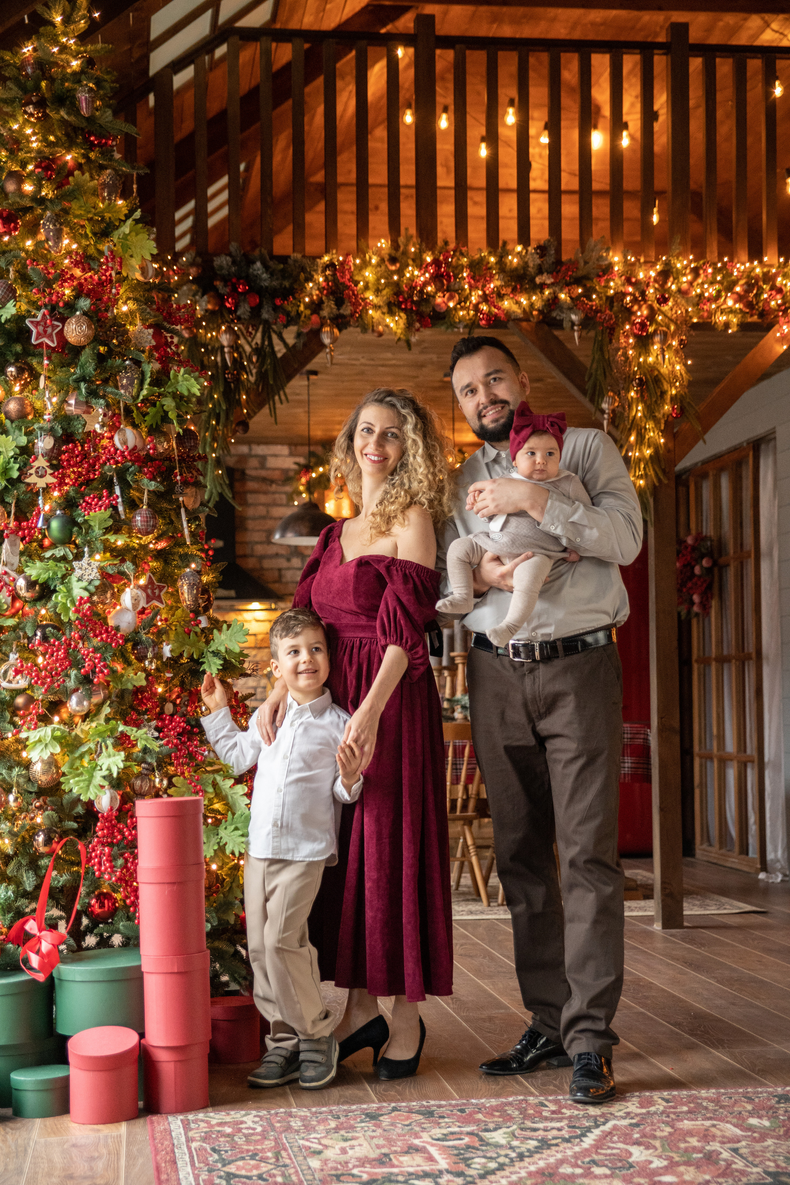семейная новогодняя фотосессия