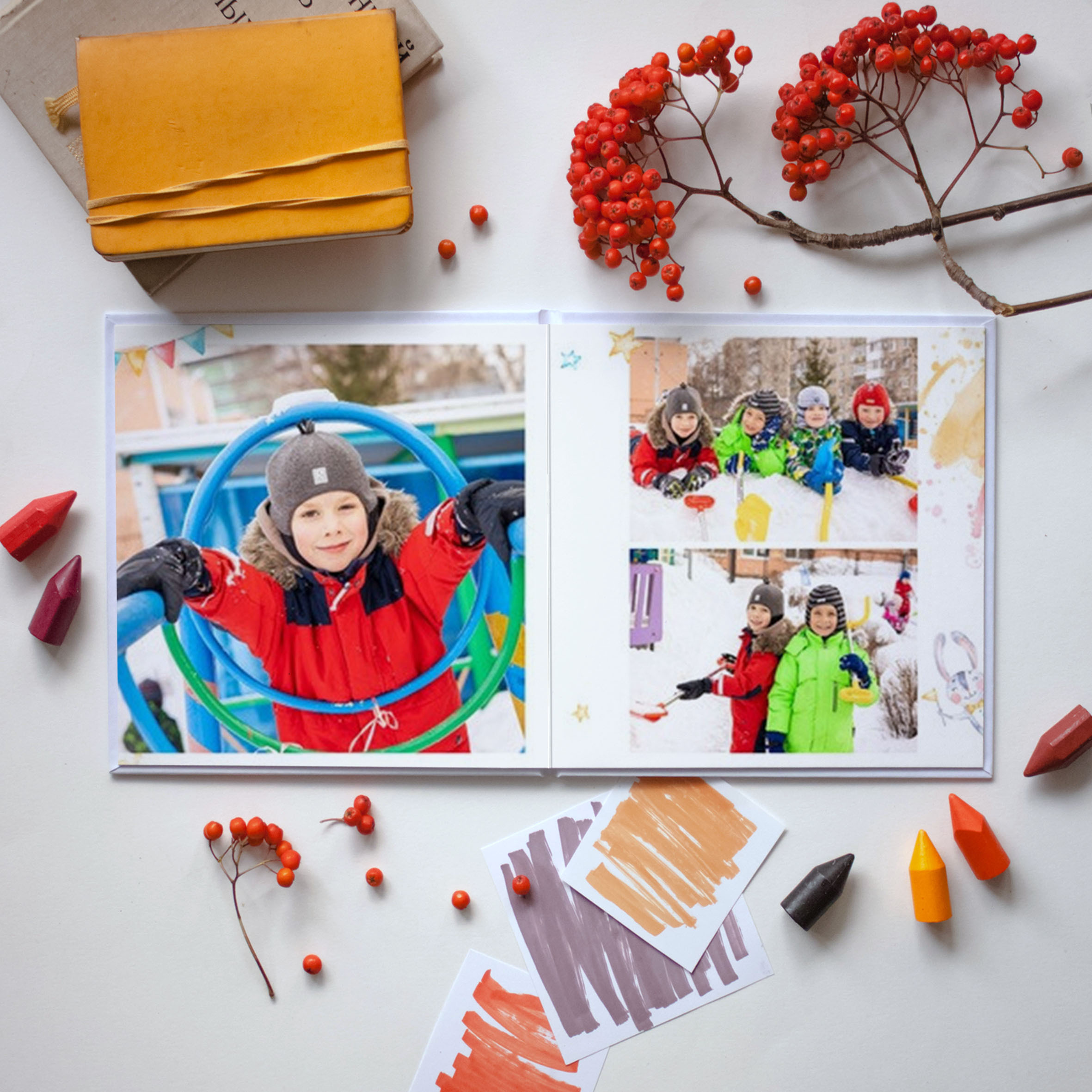 Фотокнига 4 разворота 20*20 см. Семейный фотограф в Перми Ольга Гилева. Выпускные альбомы