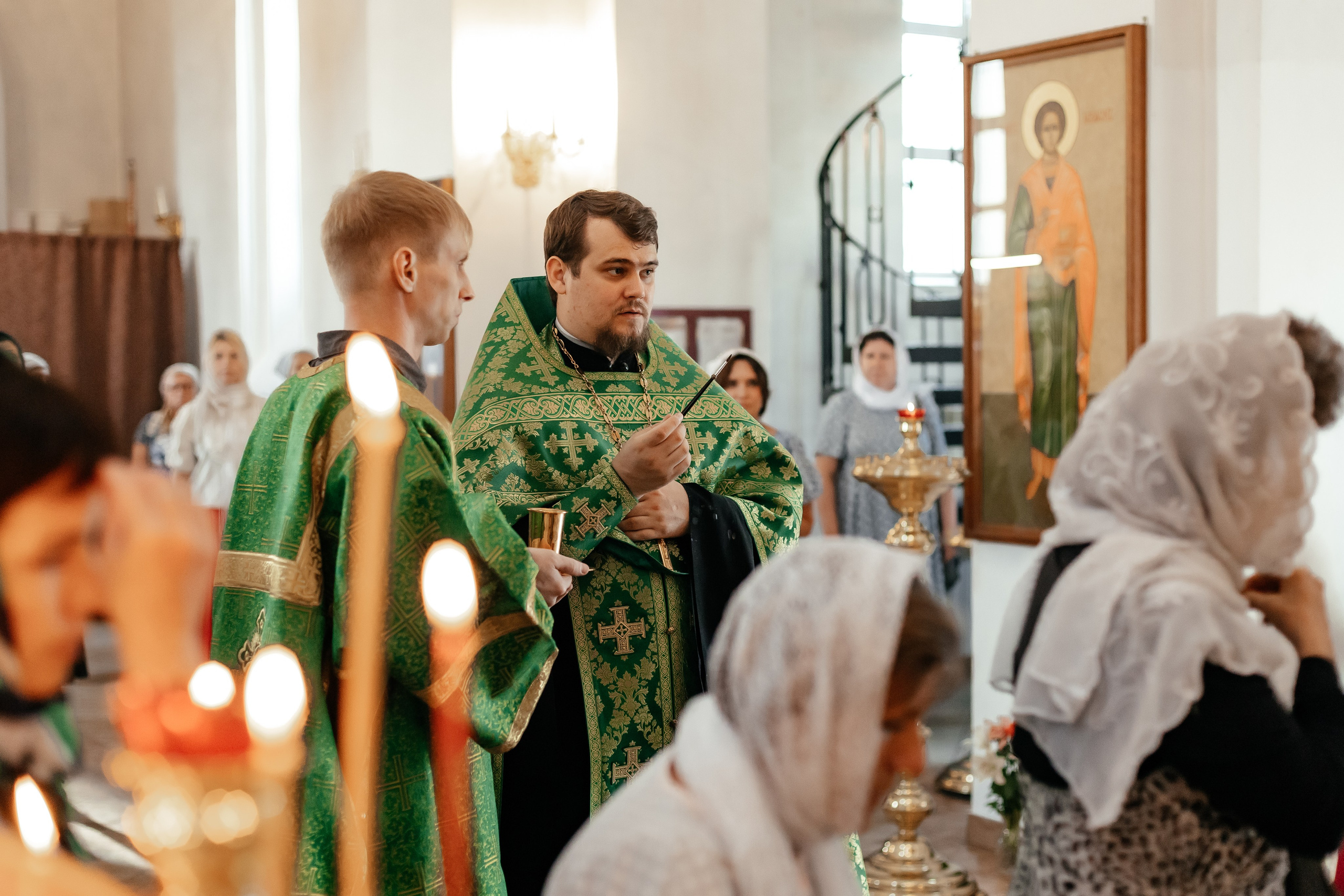 В Спасский храм принесен ковчег с мощами блгвв. кн. Петра и Февронии. Саратовское Северо-Западное благочиние