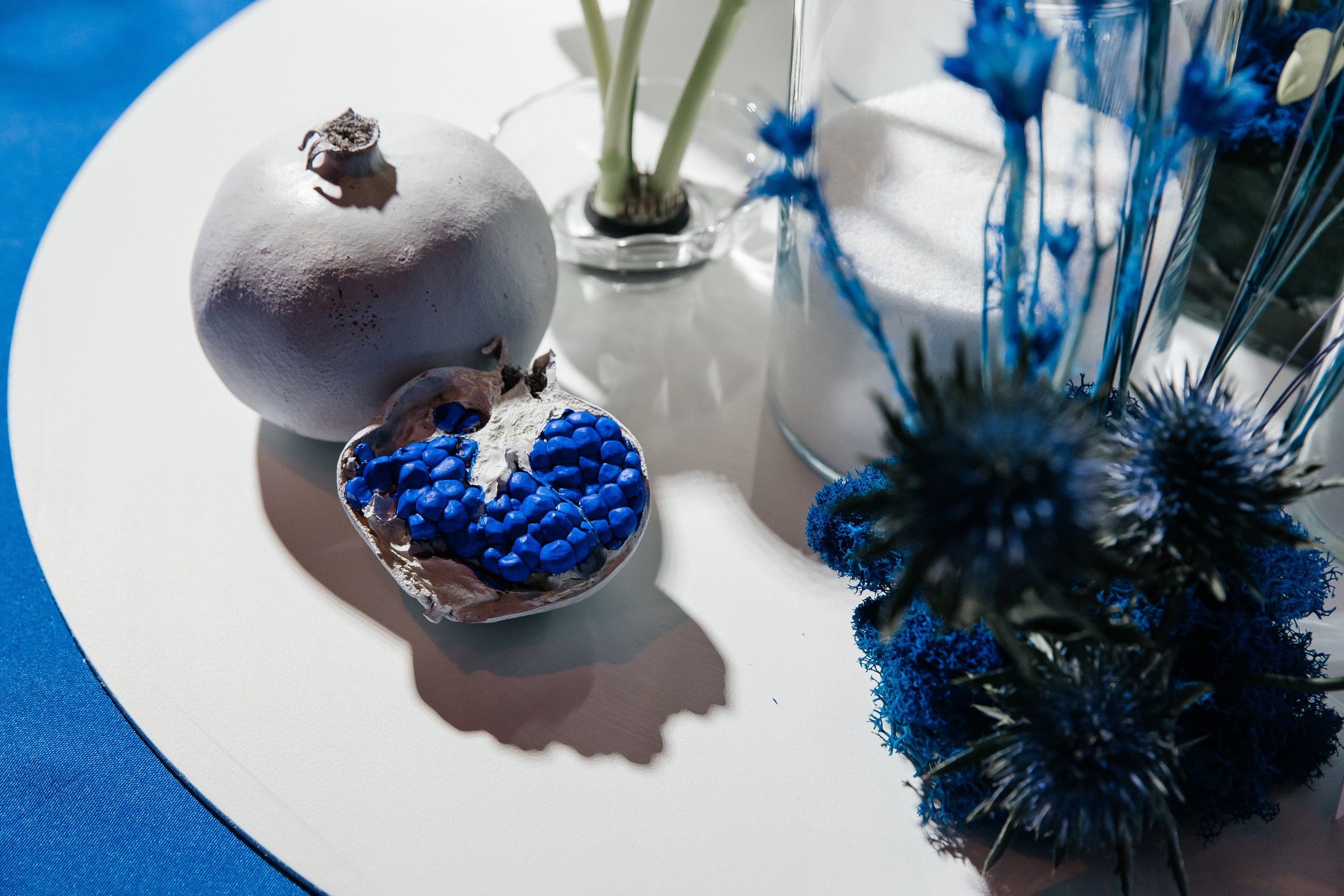 Свадьба в ресторане в синих тонах