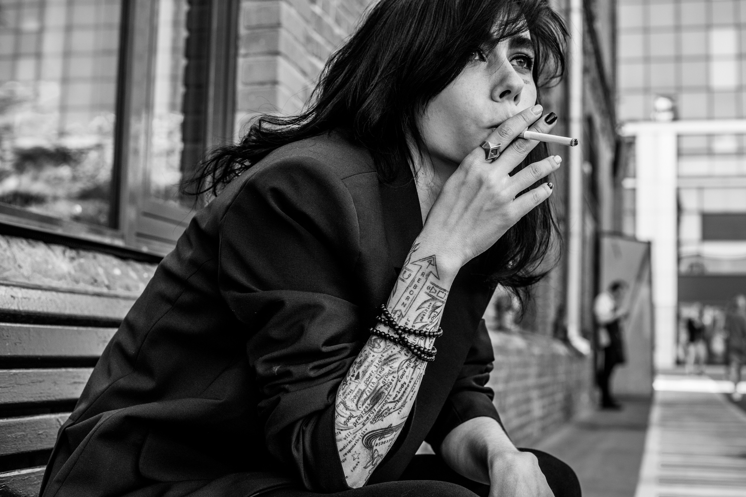 Женский портрет, уличная фотосессия на трехгорной мануфактуре. Свадебный фотограф в Москве Элина Ларченкова. Фото, которые цепляют