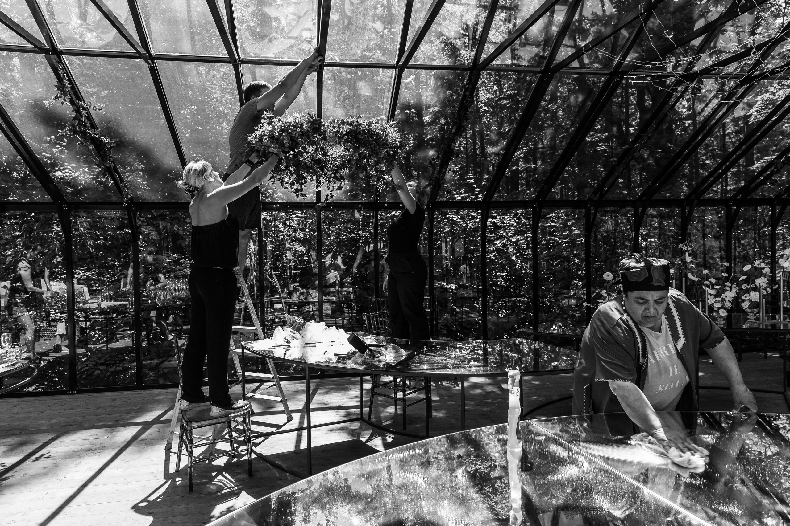 Свадьба в оранжерее