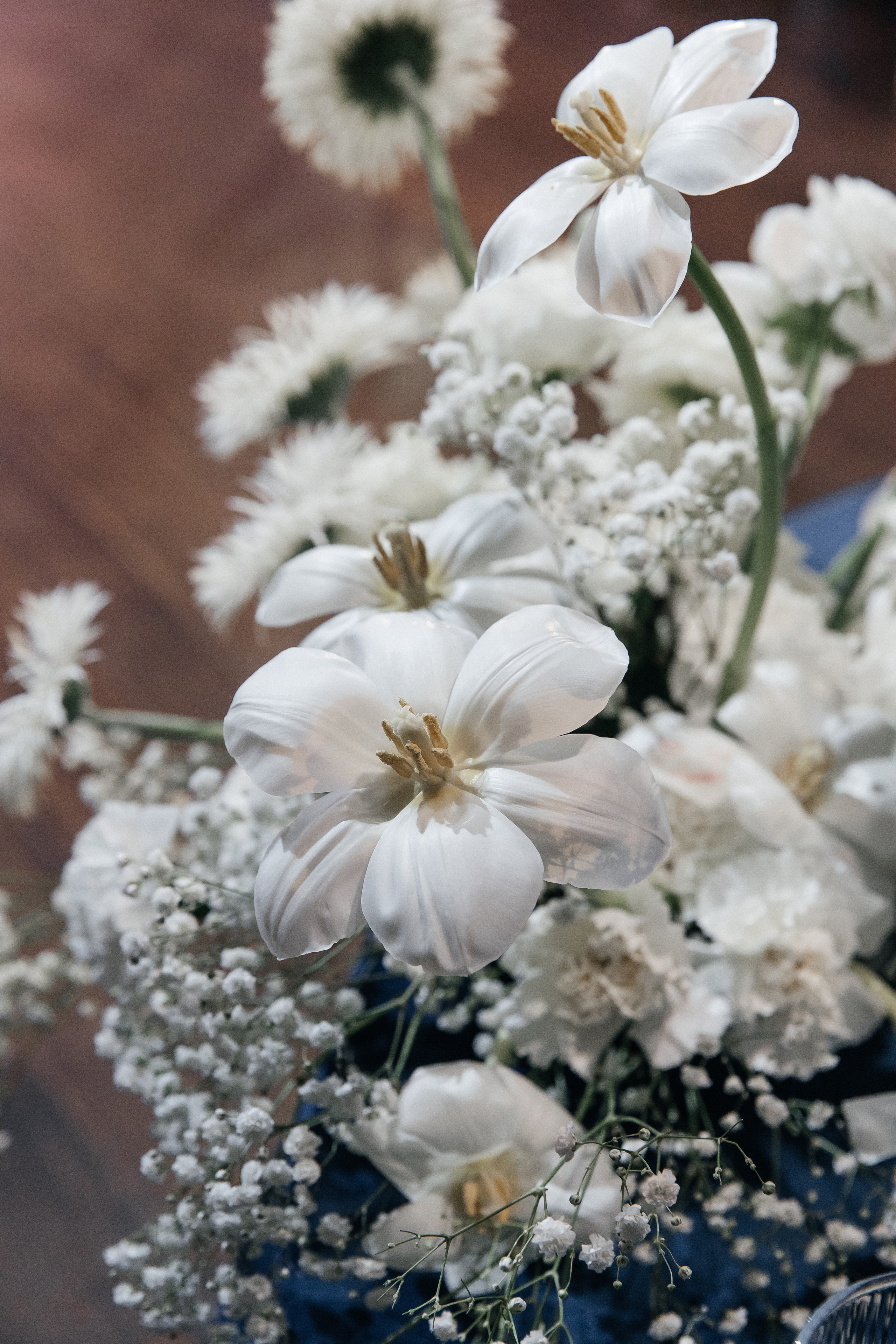 Свадьба в ресторане в синих тонах