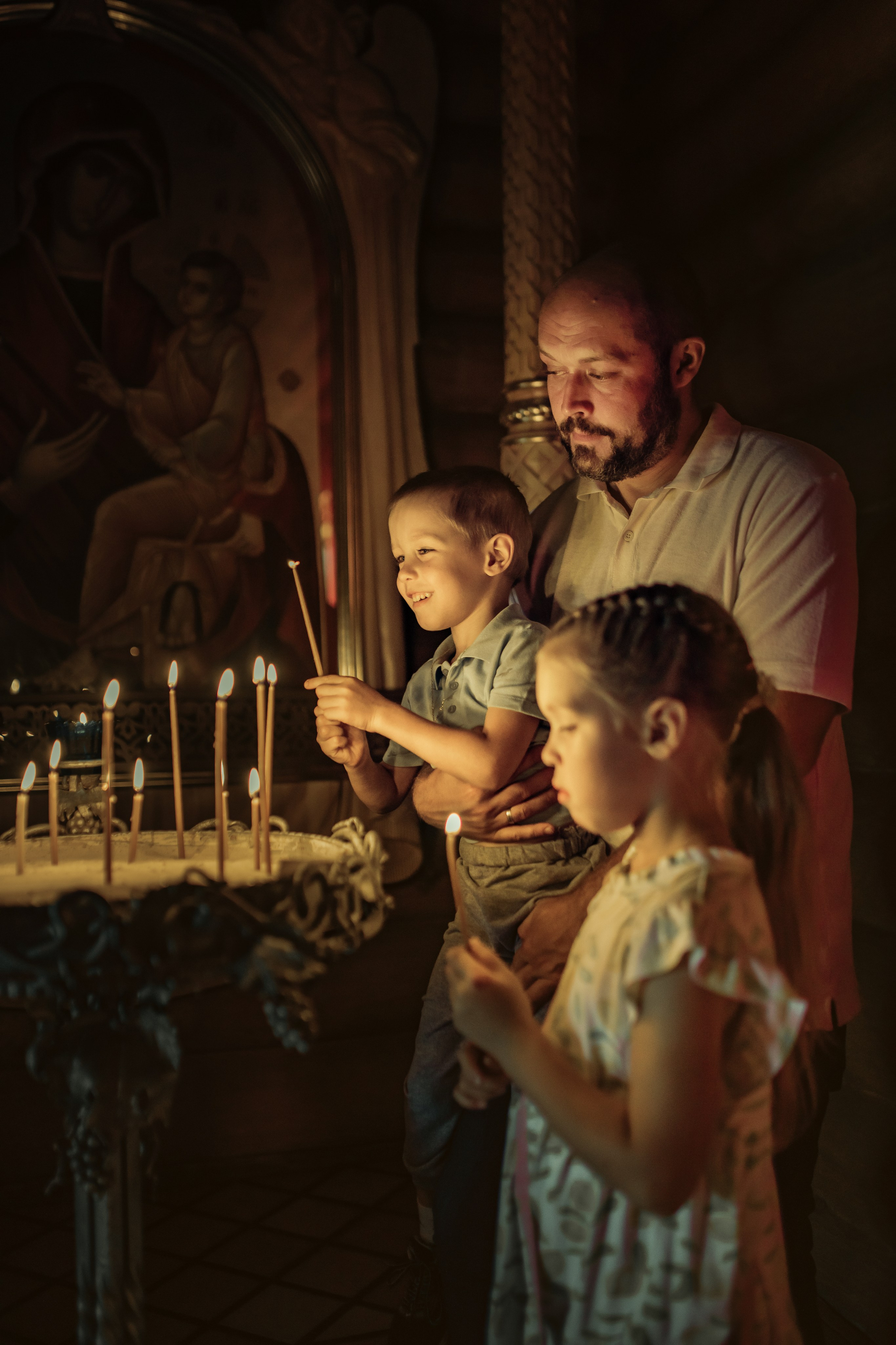 Таинство крещения Игоря, храм Святой Троицы, Минск