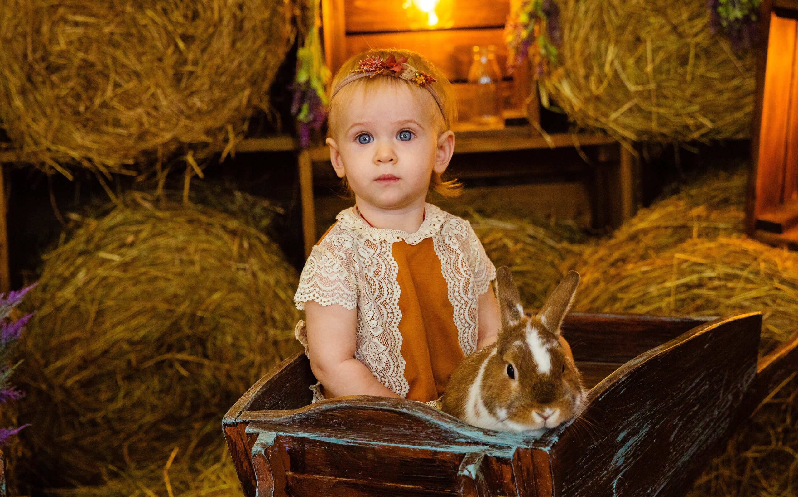 Фотосессия с животными для малышей