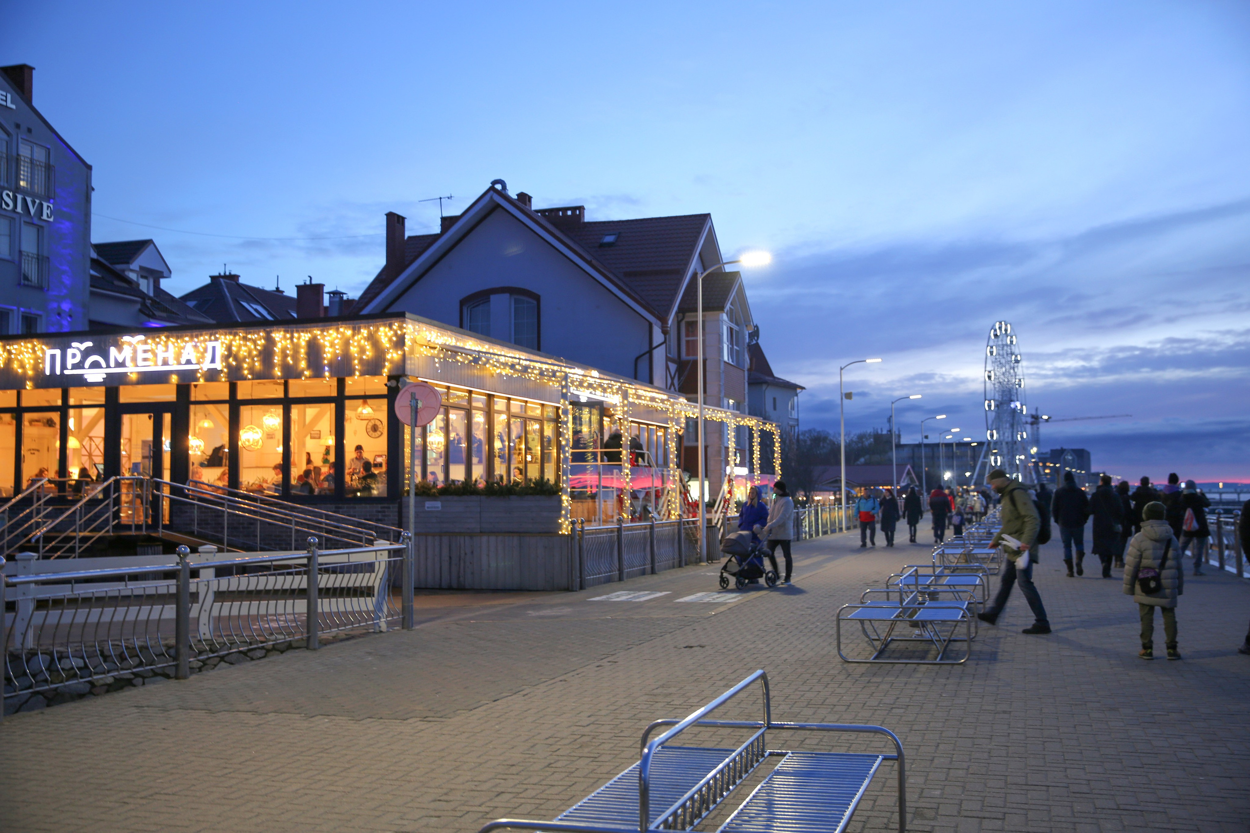 Гастрономическая Балтика: лучшие рестораны Калининграда и окрестностей. Ресторан "Променад". Ужин у моря в стильном ресторане.