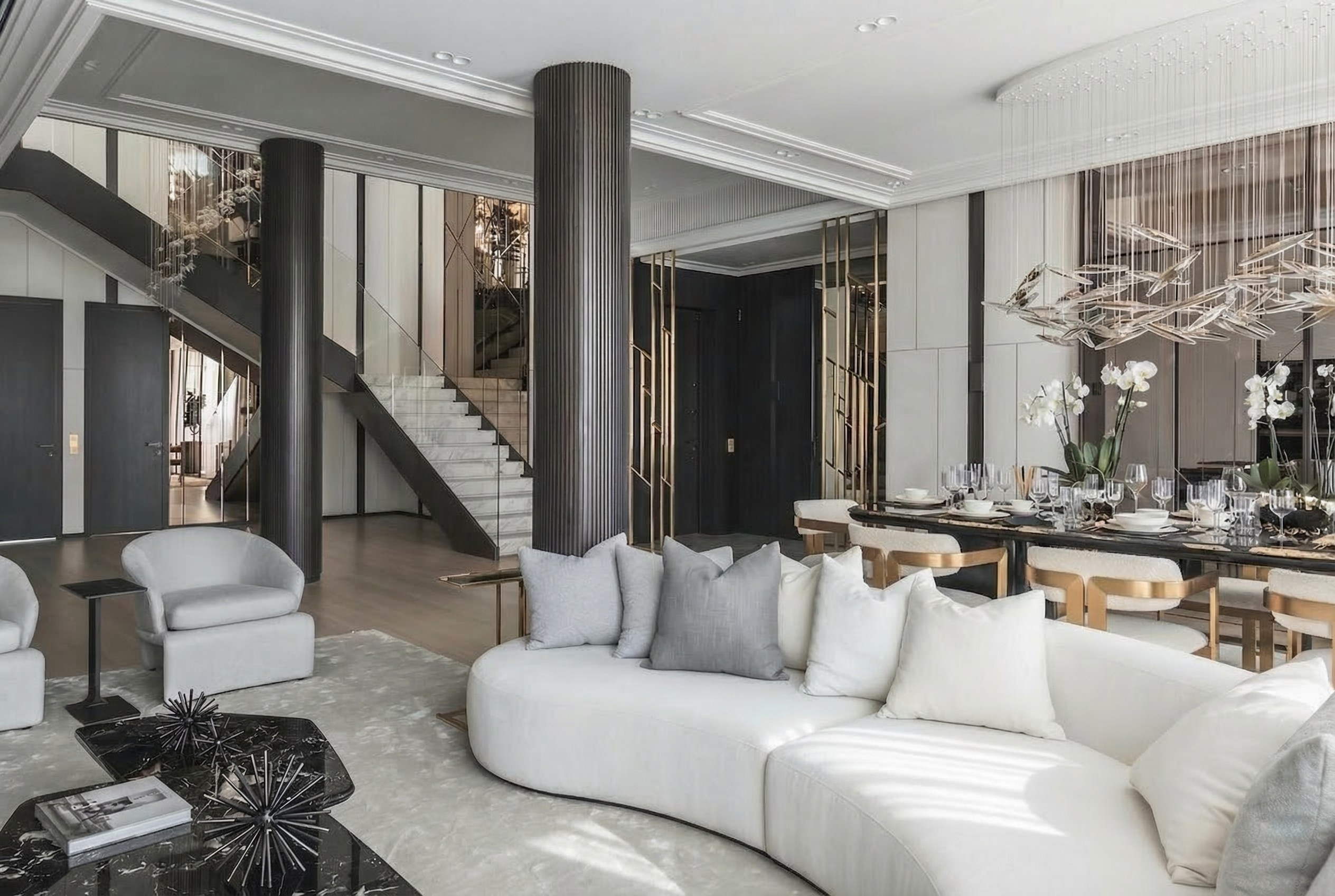 Дизайн двухуровневого пентхауса 500 м² с террасами и Wellness-зоной | Валерия Котович