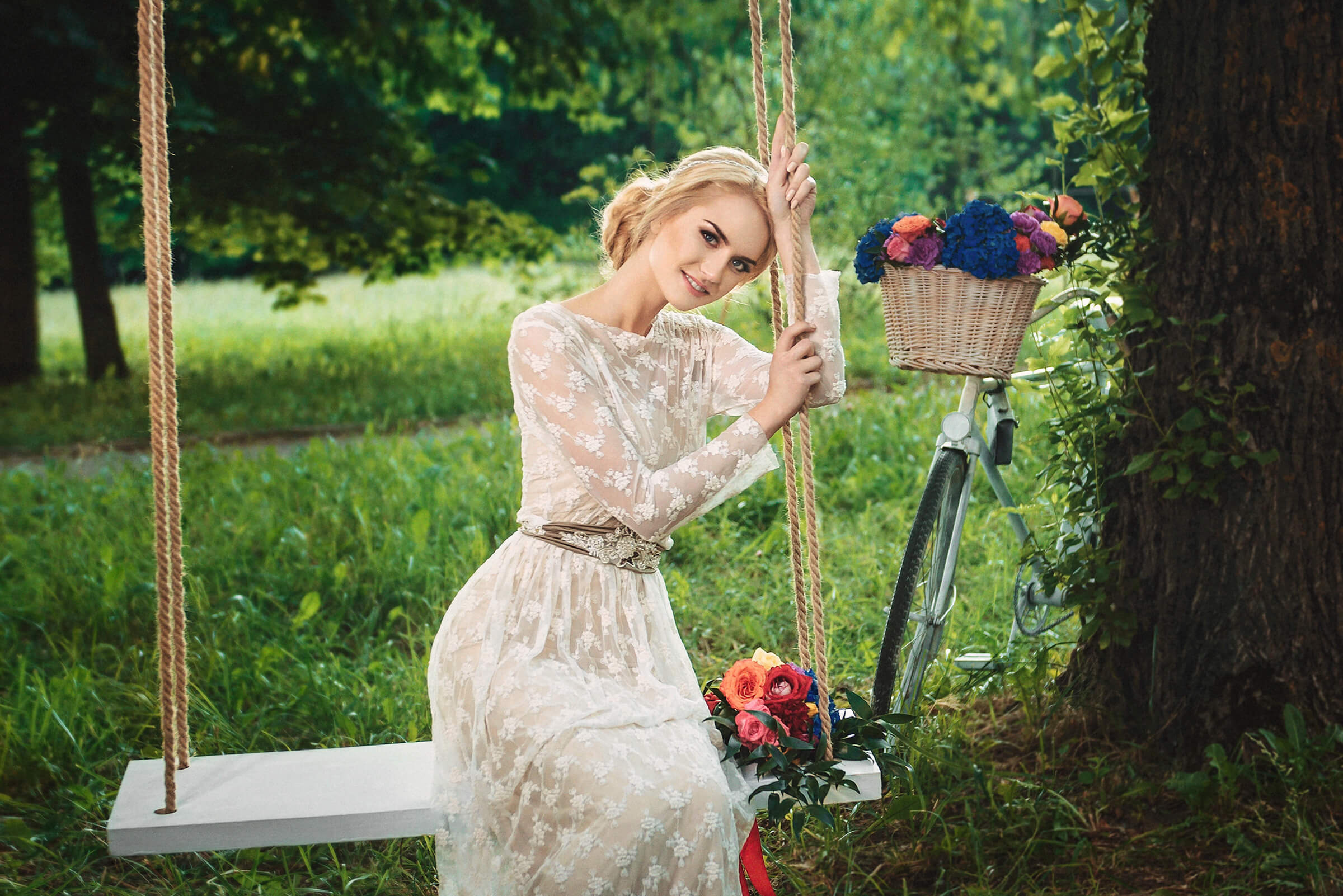 невеста, свадебная прогулка