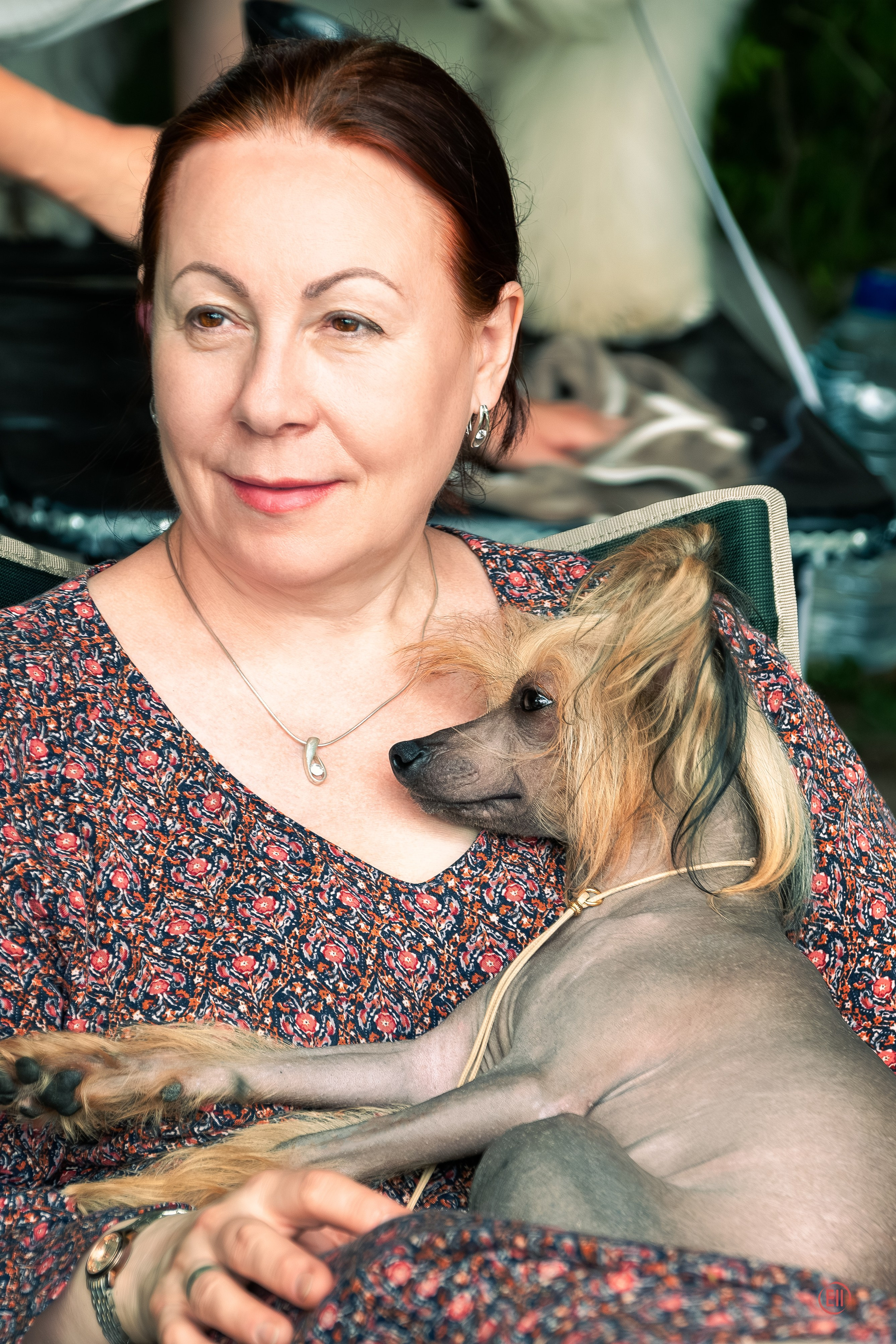 Dog show, Balashikha. 13.07.2024. Emma and I are waiting for the ring.