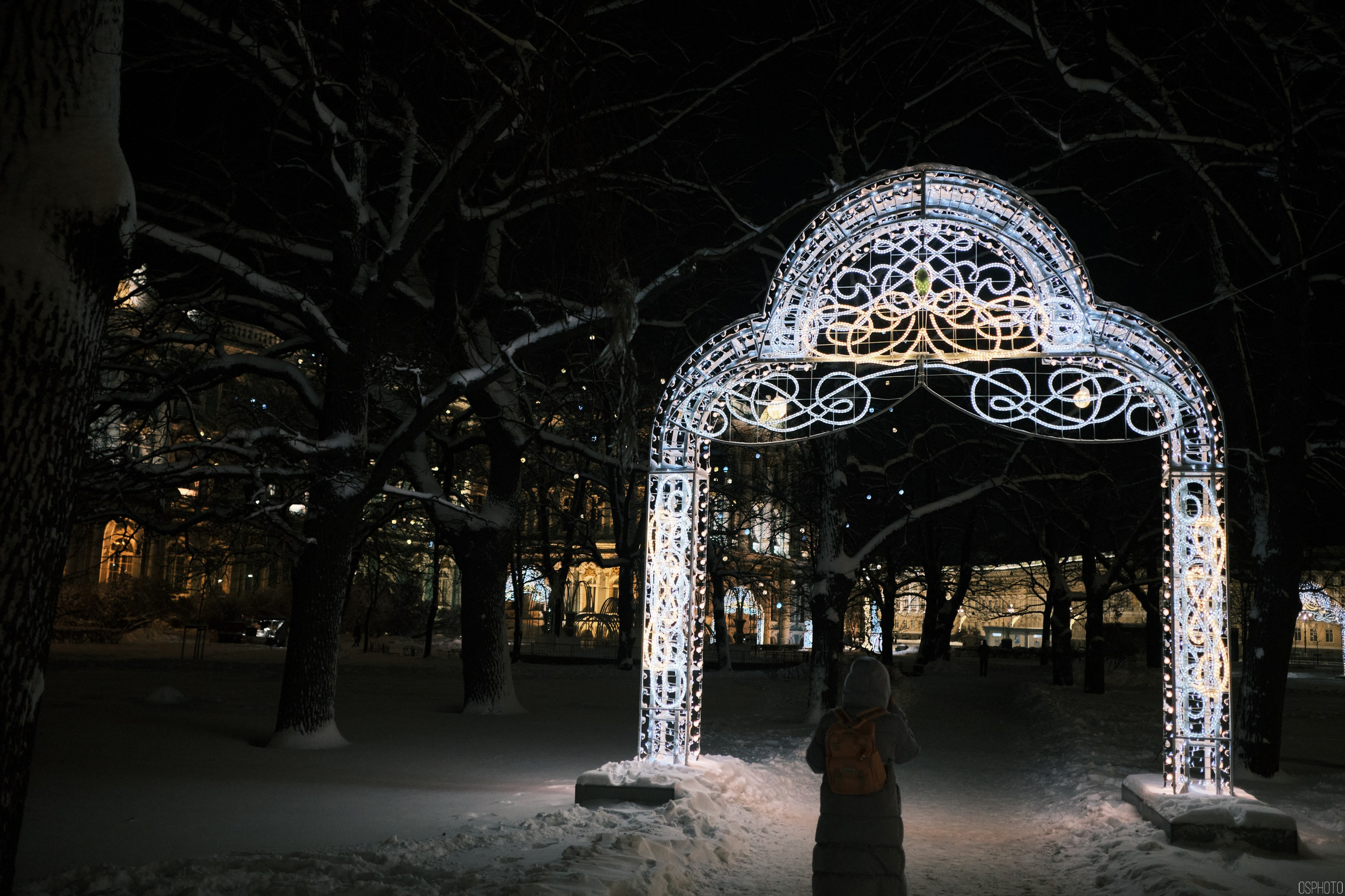 Снег и туман в Санкт-Петербурге. Фотографъ Сергѣевъ. Поймать мгновеніе