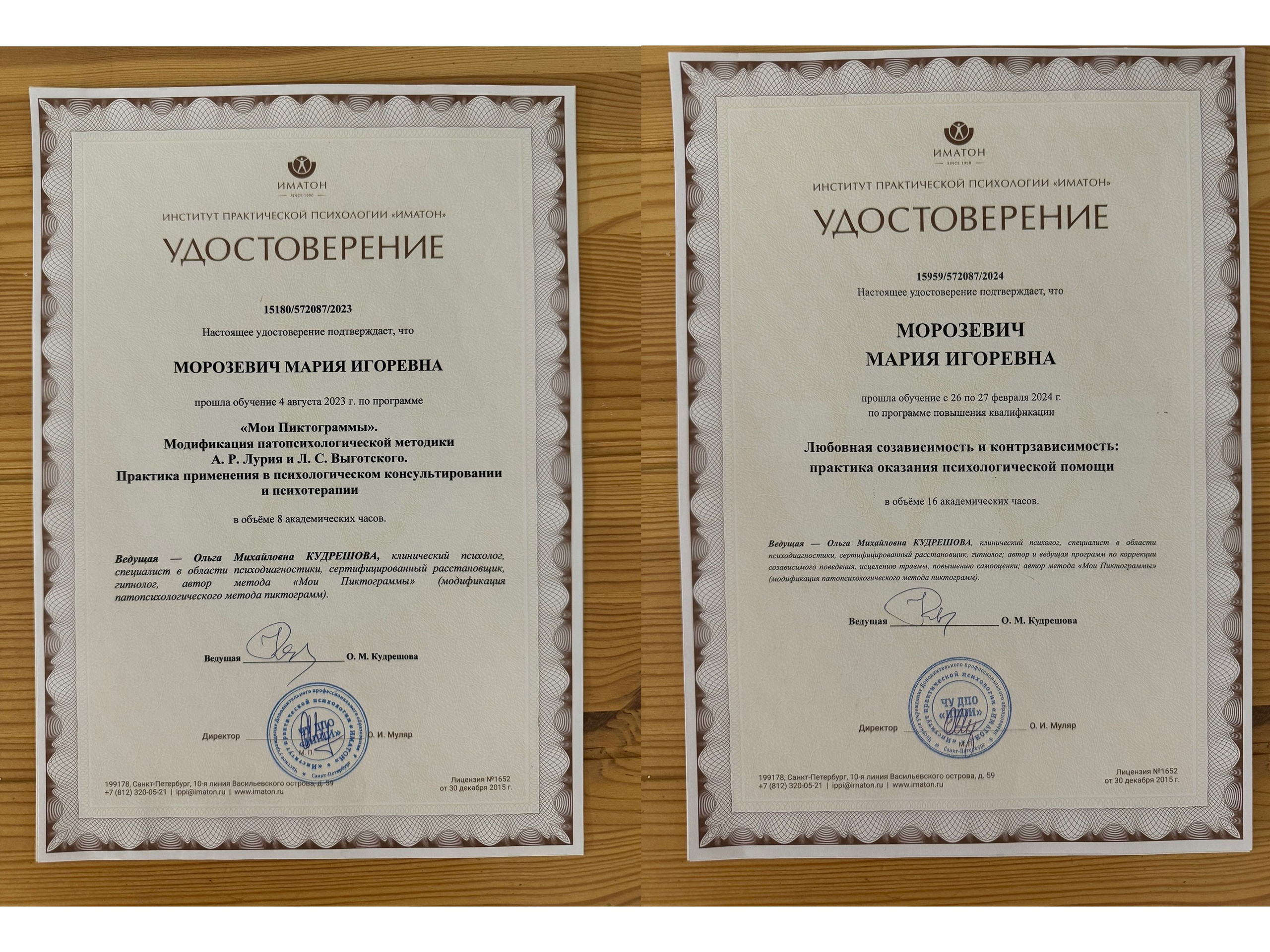 Консультирование. Психолог Мария Морозевич в Санкт-Петербурге