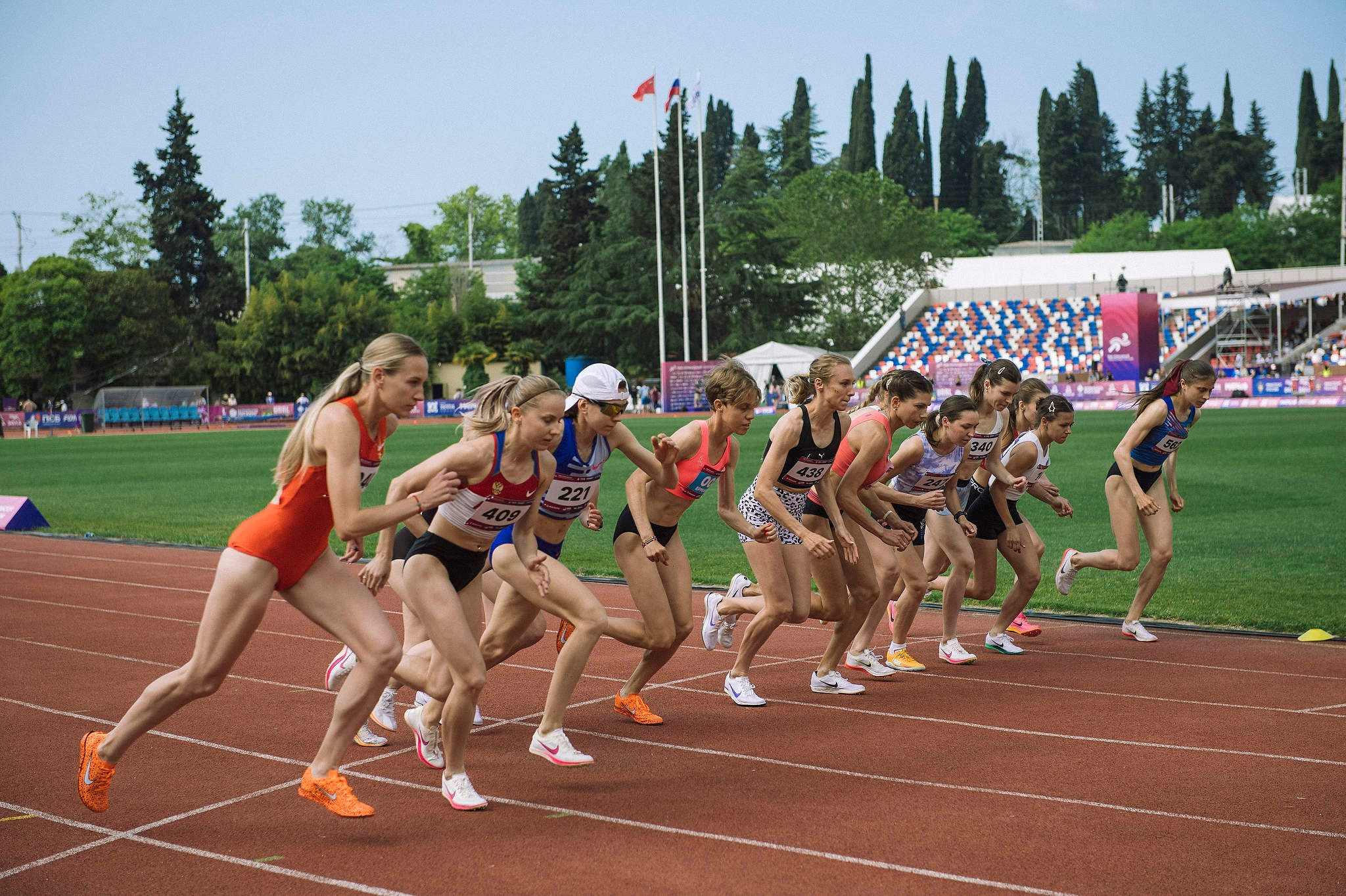 забег девушек на 5000м Командного чемпионата России
