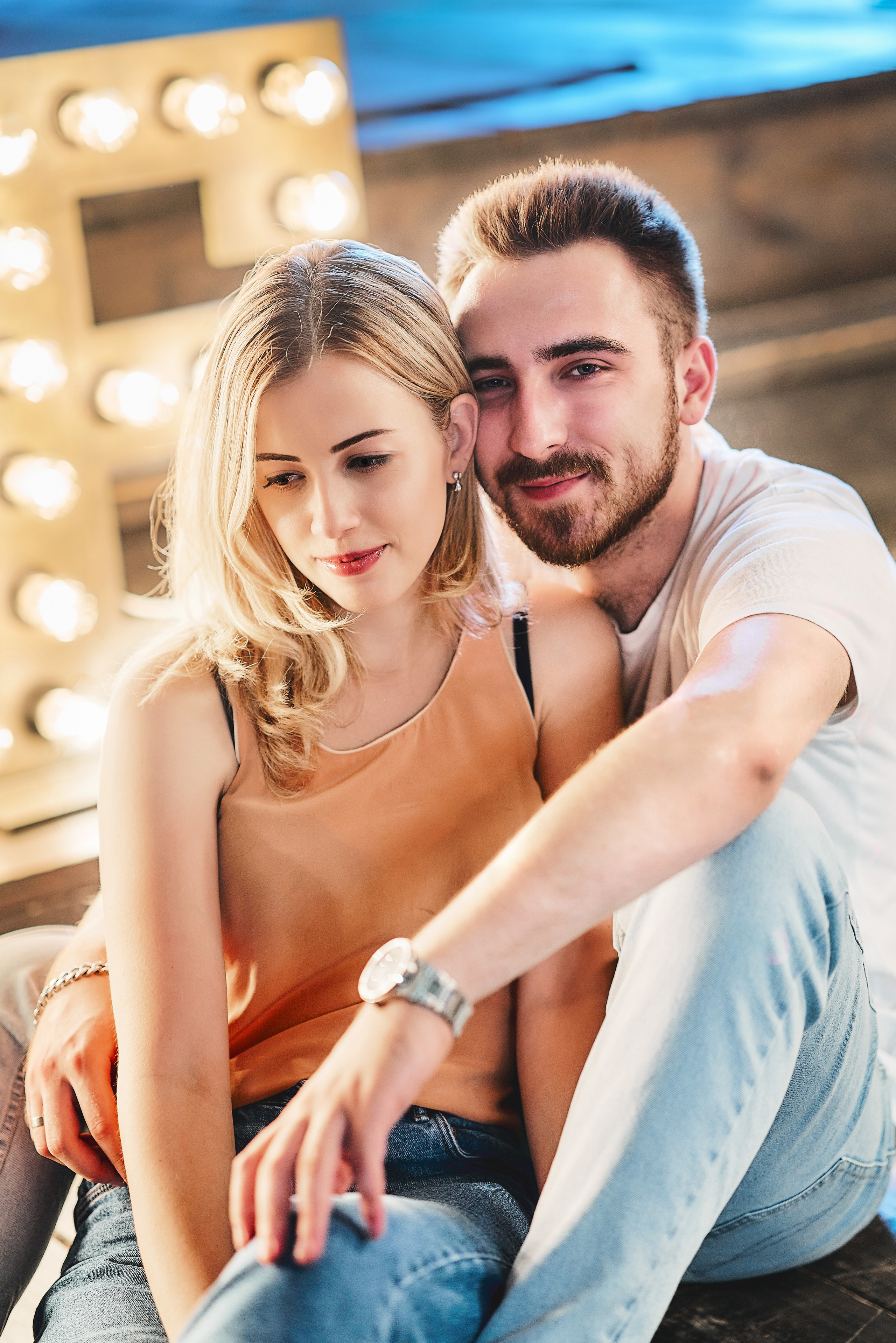 Семейная фотосессия в студии Москвы. Фотограф Евгений Опарин