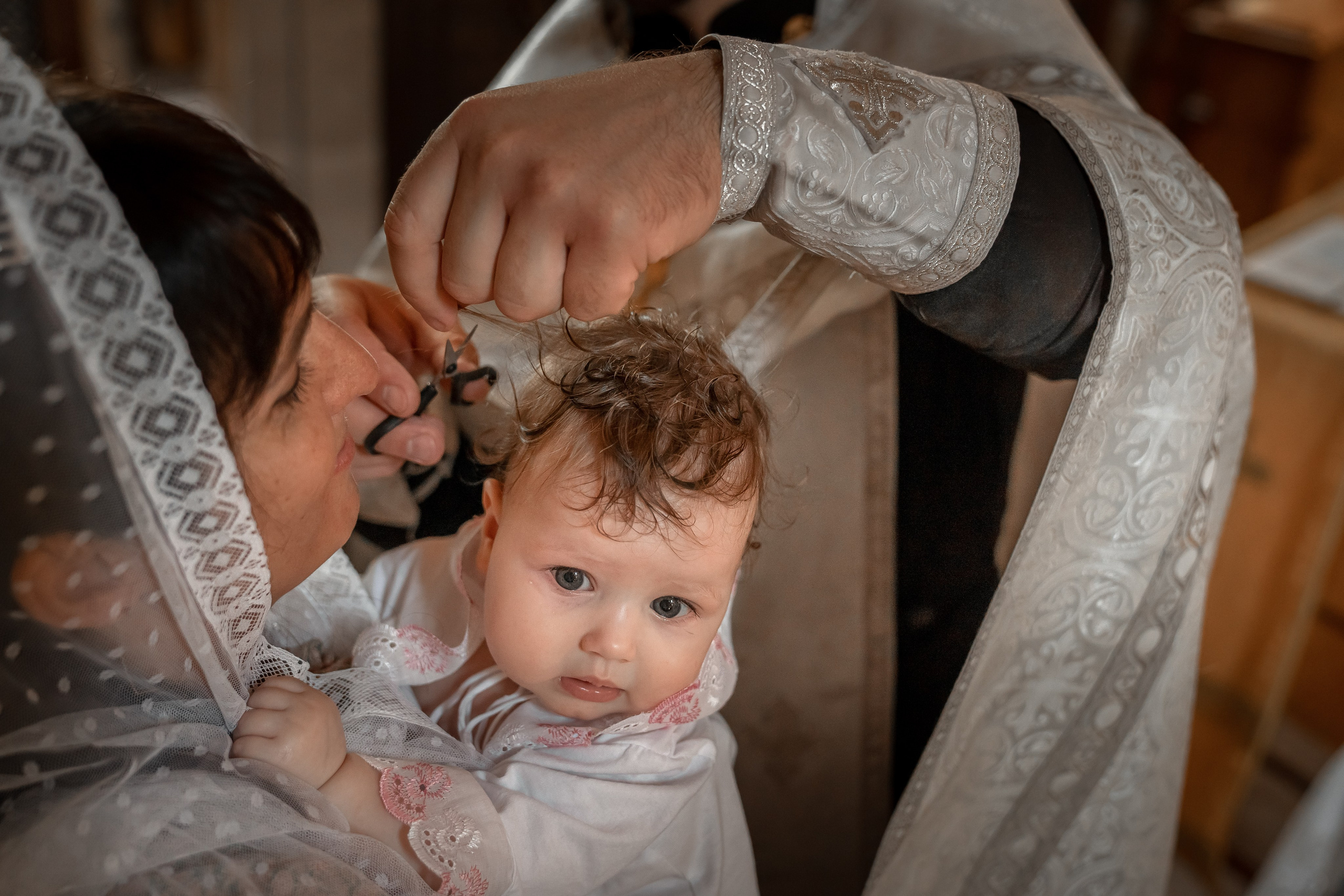 Крещение в Храме преподобного Сергия Радонежского на Рязанке Окской