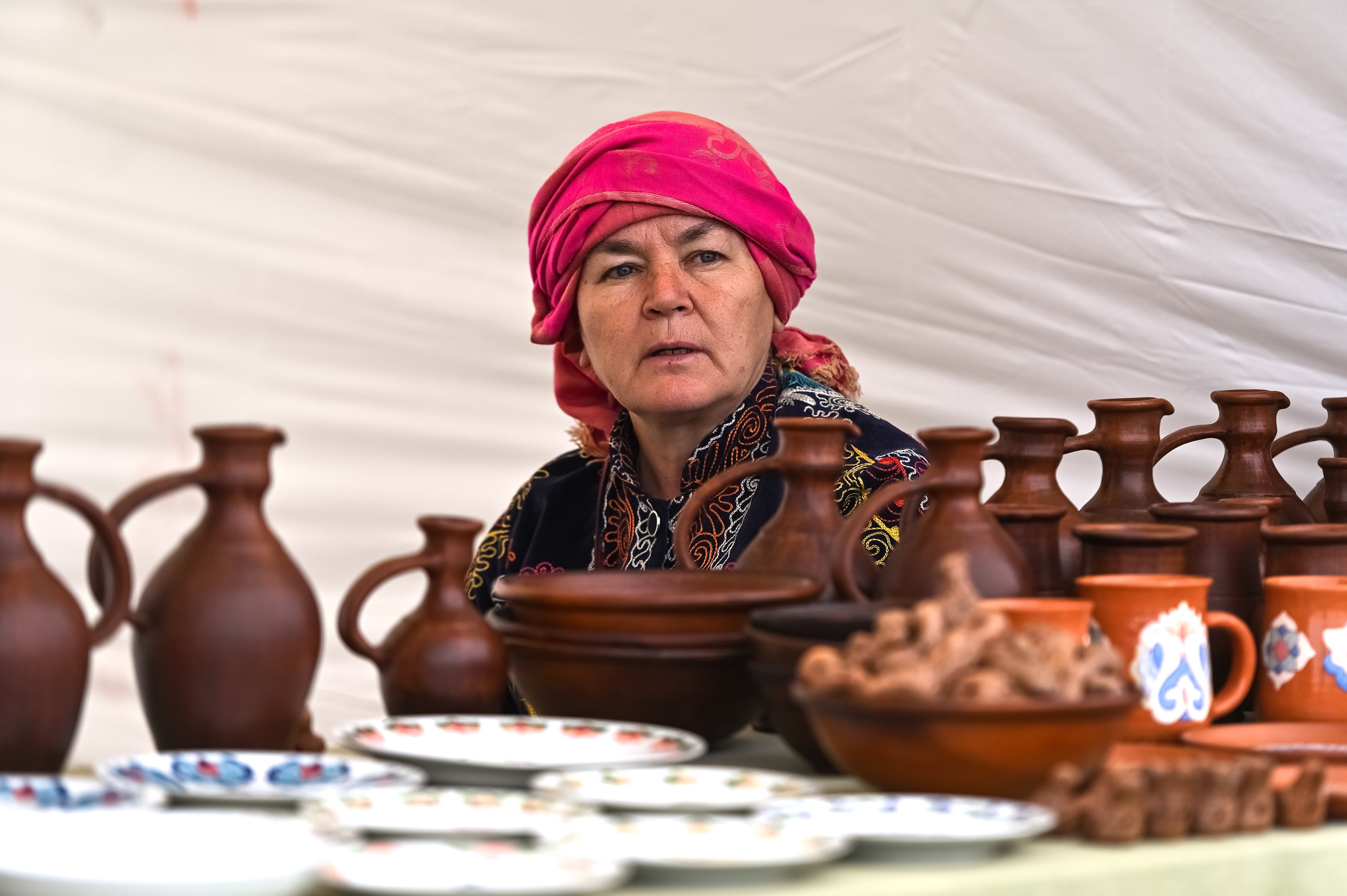 Средневековая ярмарка на историческом фестивале в Болгаре