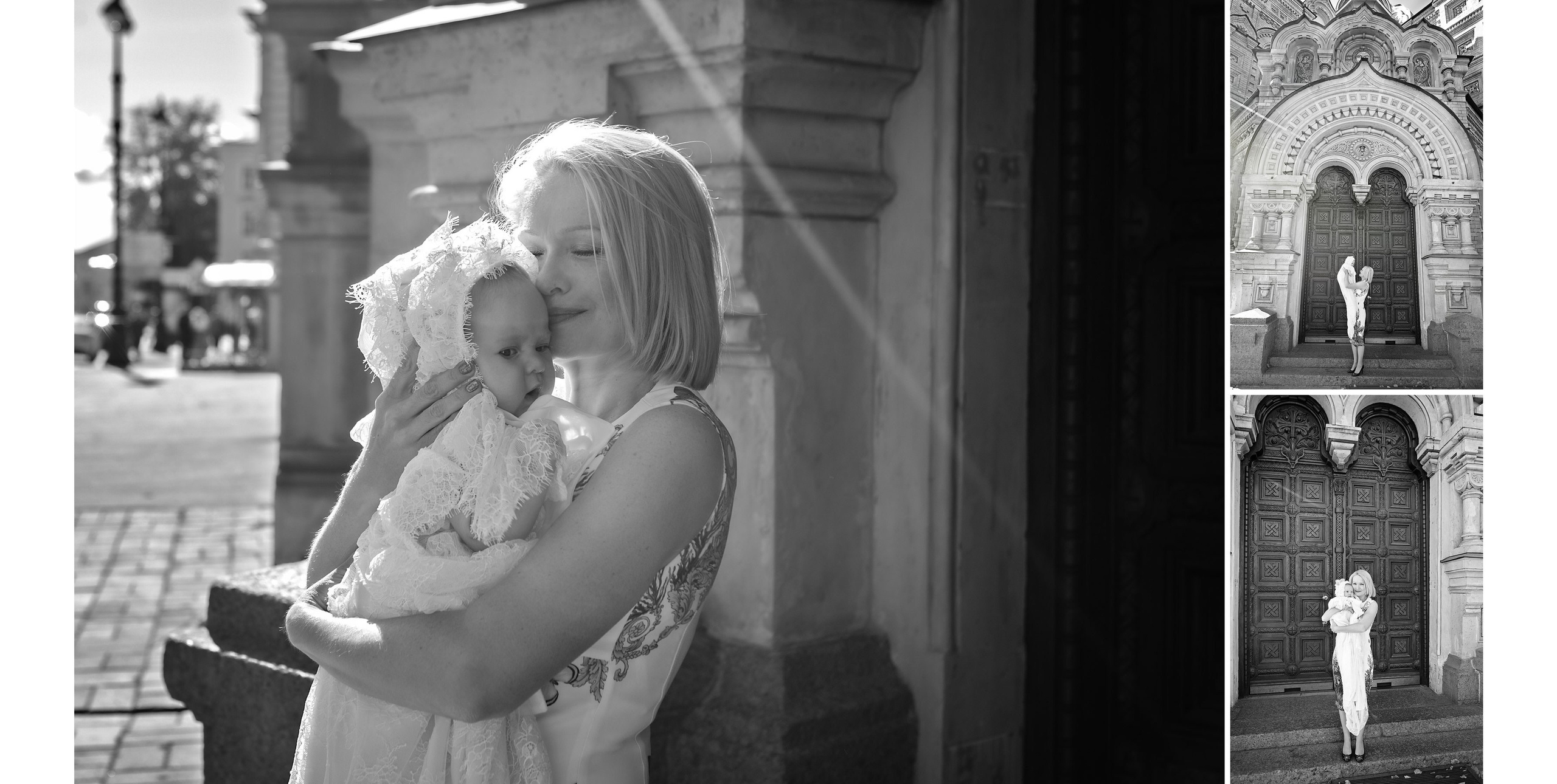 съемка крещения, пример разворота фотокниги