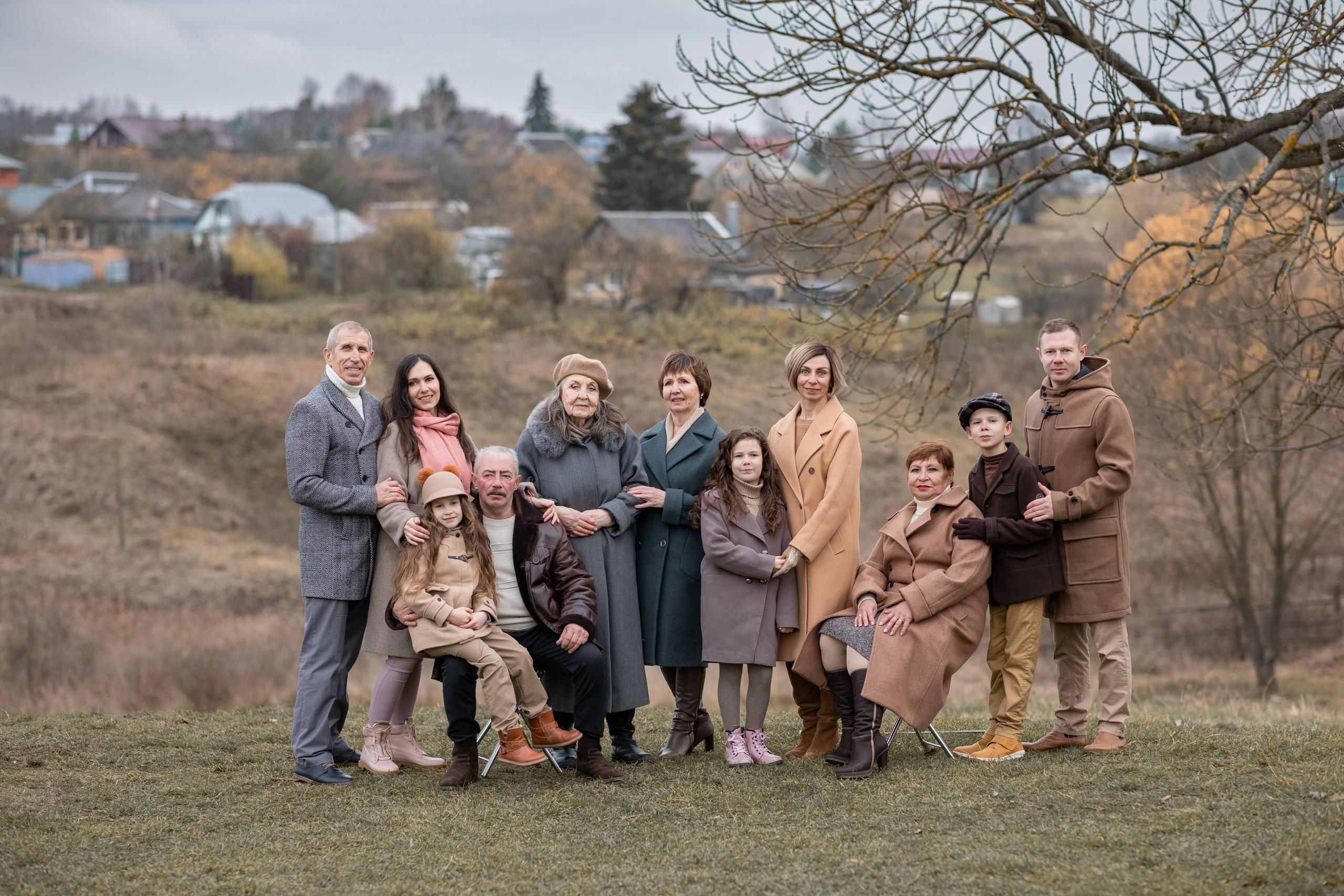 Съемка большой семьи в Ясной Поляне. Женский семейный фотограф Тула Москва Захарова Анна