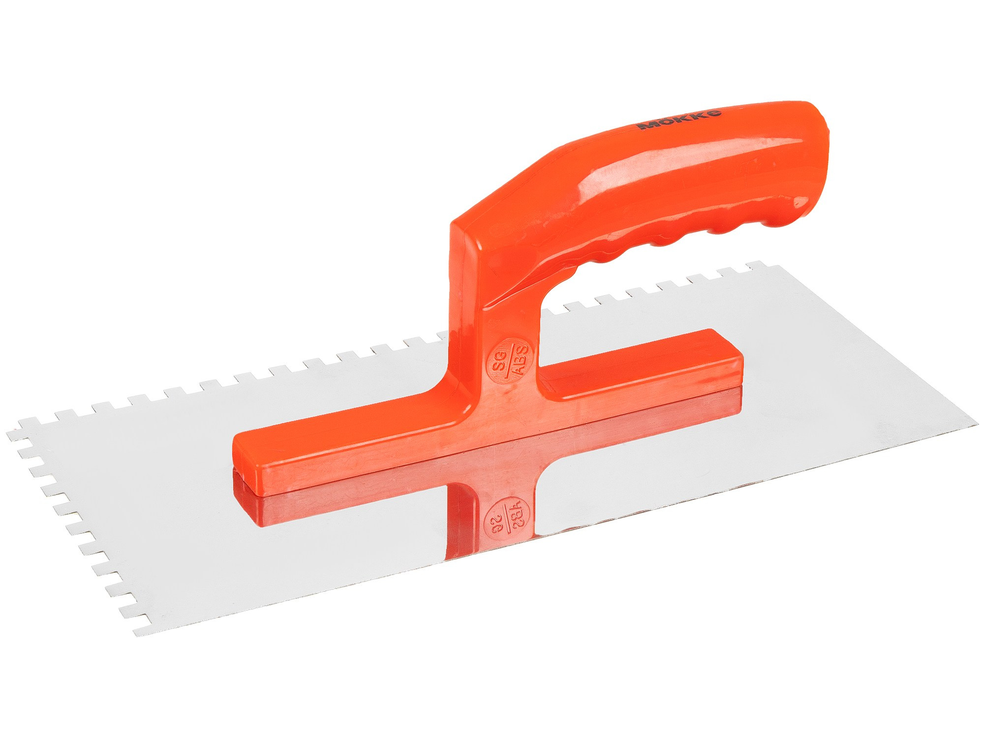 Кельма для укладки плитки с крсной ручкой