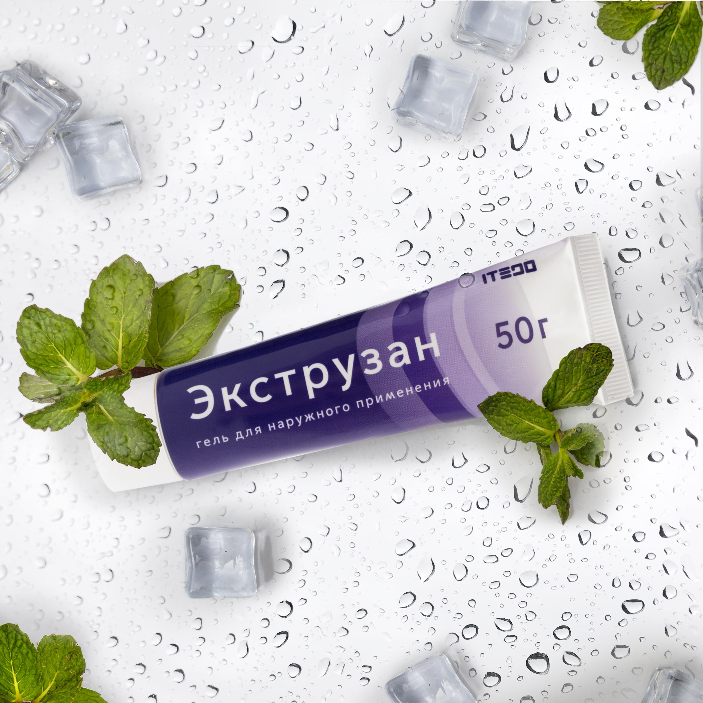 фото крема с мятой и льдом. Фото с водой