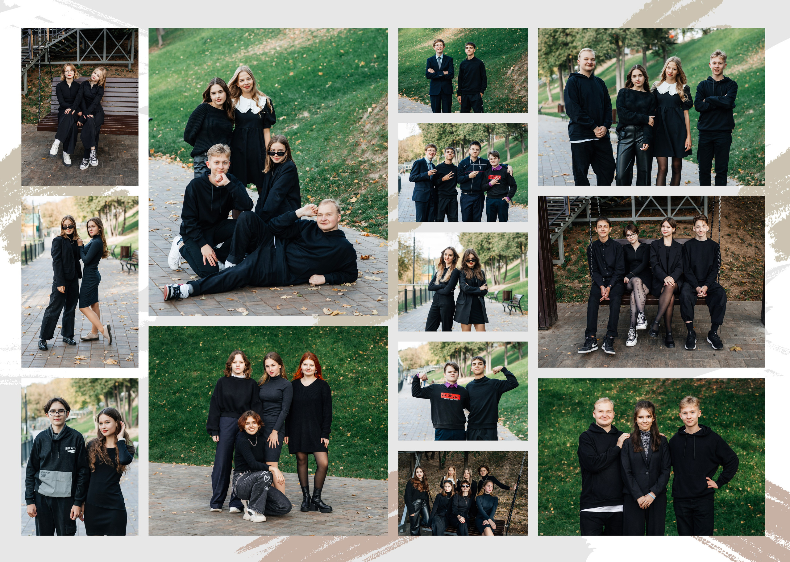 Фотосессия для выпускного альбома в парке Им. Талалихина. Выпускные альбомы в Подольске Москве и МО