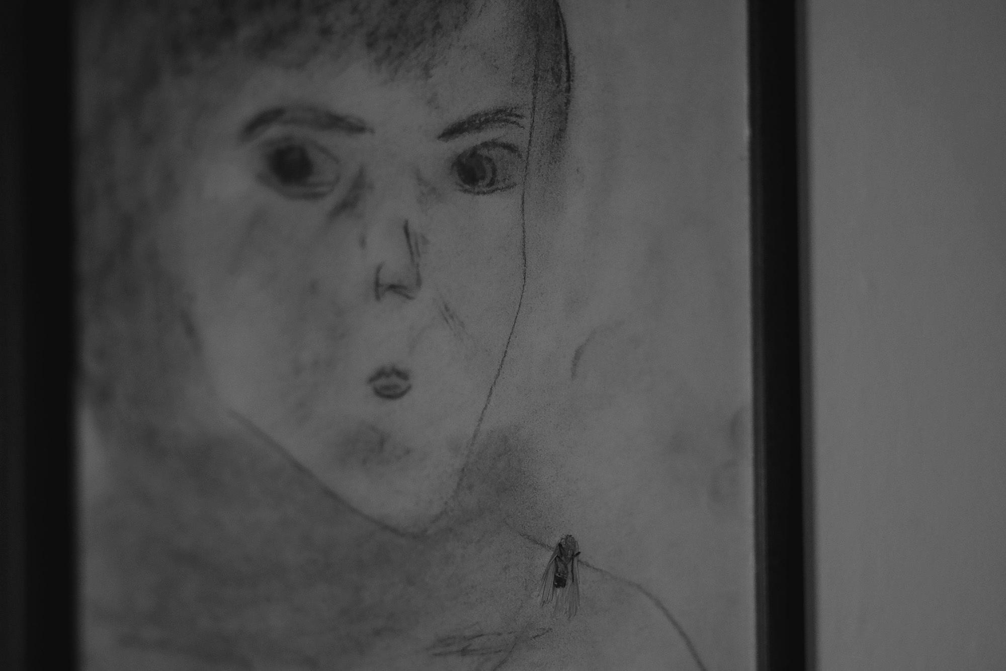 Фотография художественного портрета в рамке