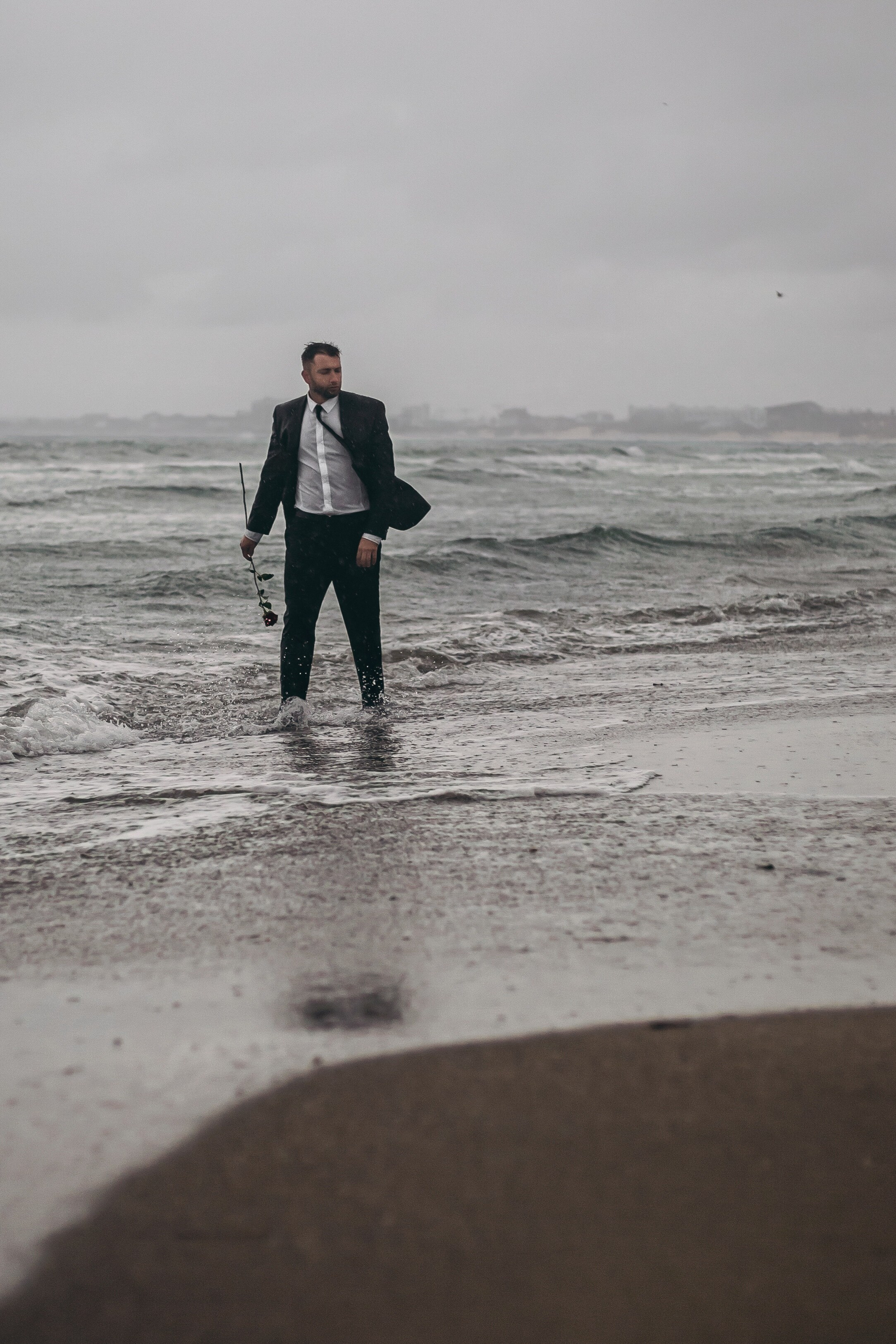 фотосессия осенью на пляже