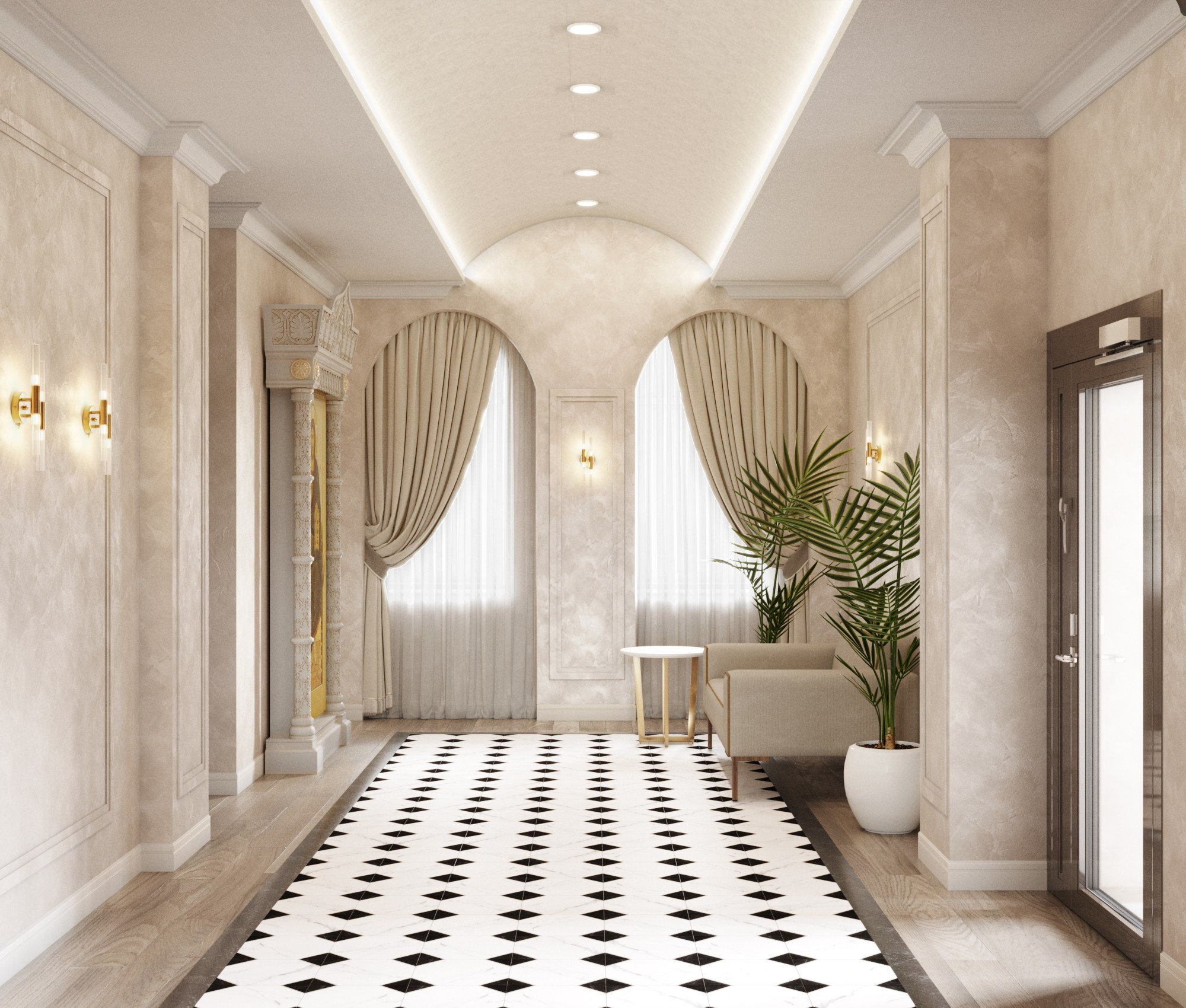 Дом Причта Храма Воскресения Христова (2021 гг) г Кемерово. Дизайнер для Ваших уникальных интерьеров Панихина Наталья