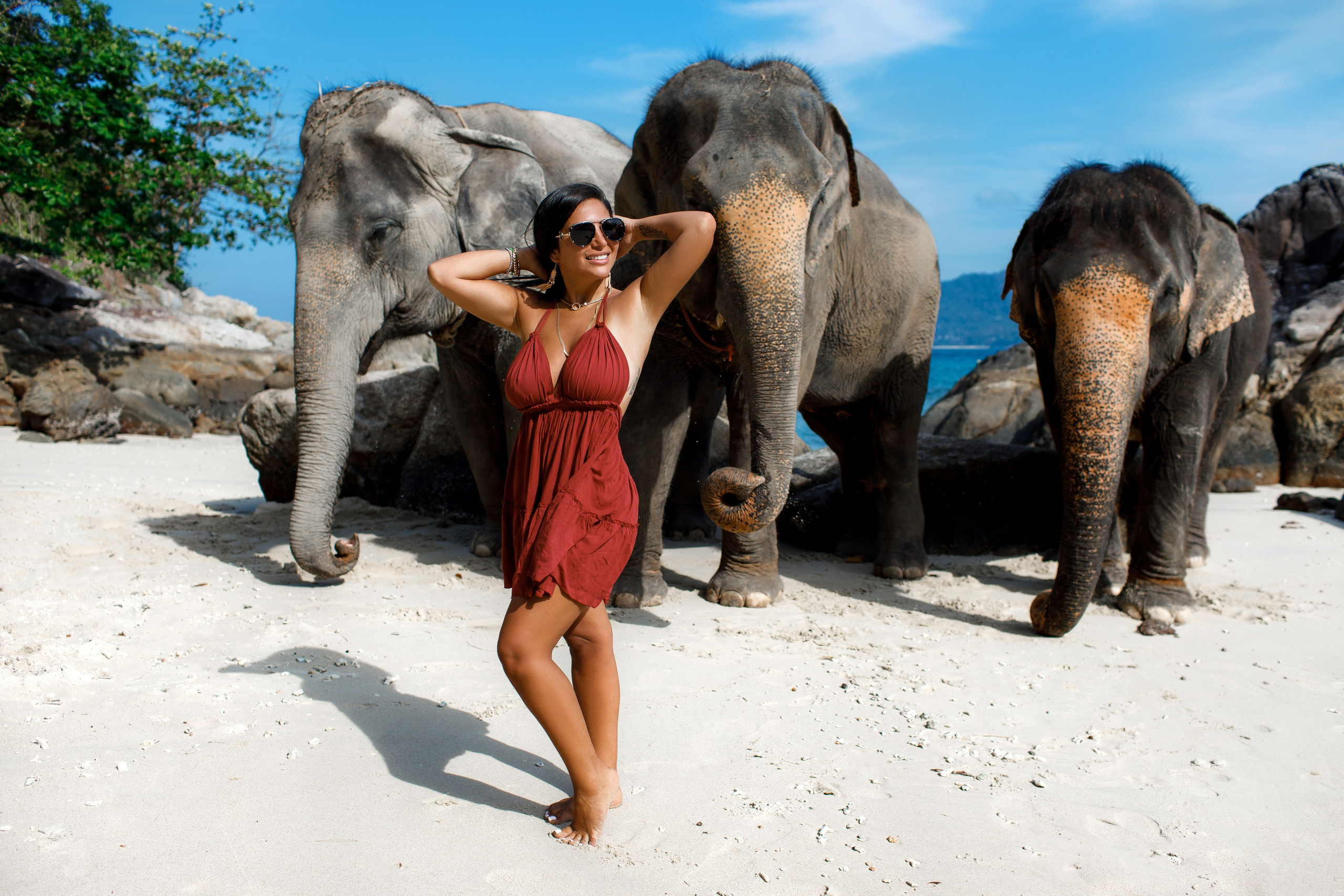 Фотосессия со слонами на Пхукете. Фотограф на Пхукете в Таиланде