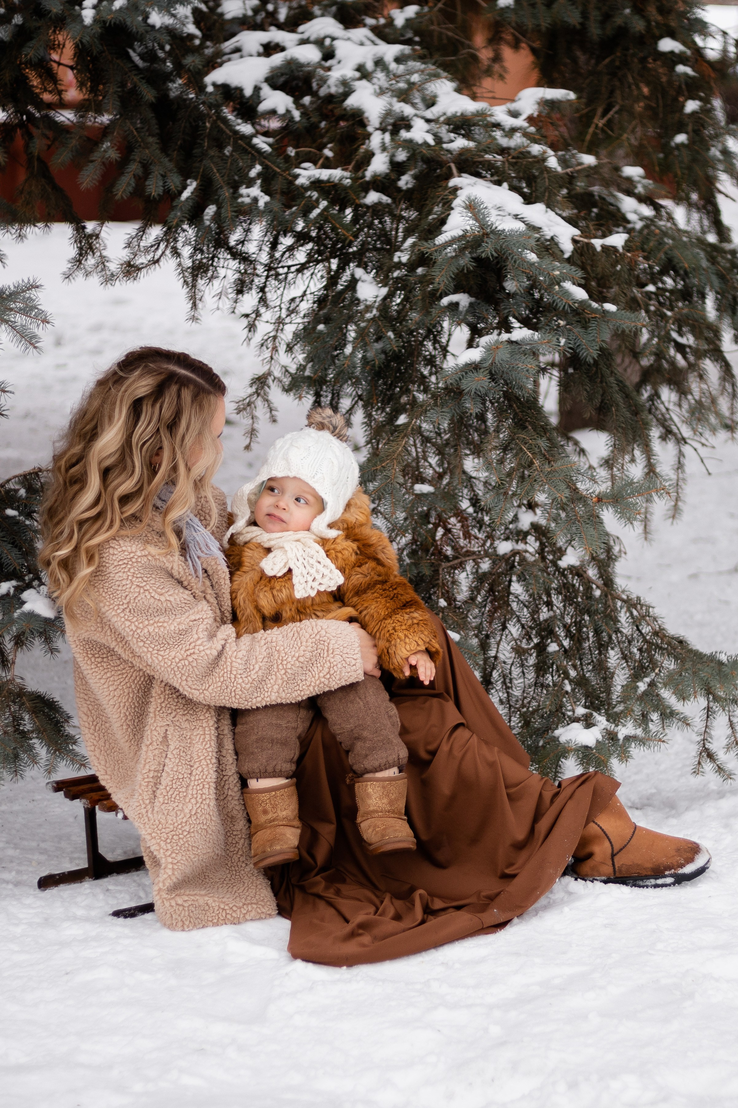 Зима. Мама и малыш. Семейный фотограф в Саратове Элоиза Ляпина