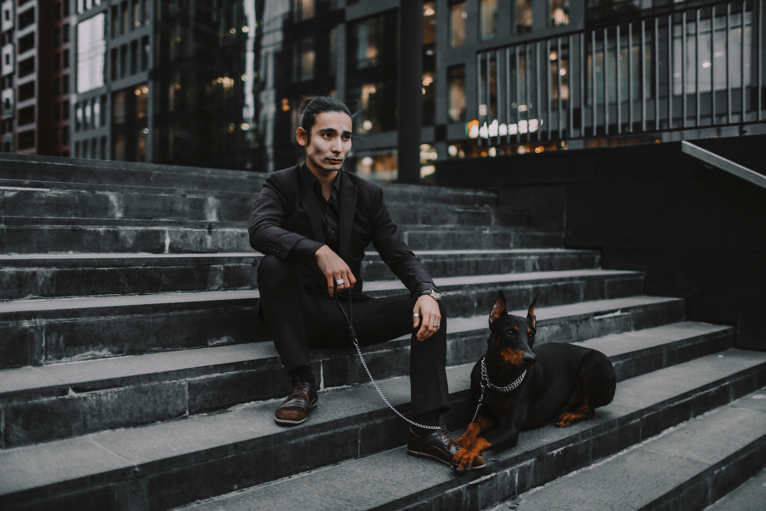 Фотосессия с доберманом Санкт-Петербург. Доберман для съемки. Собака модель. Идеи для фотосессии с животным.